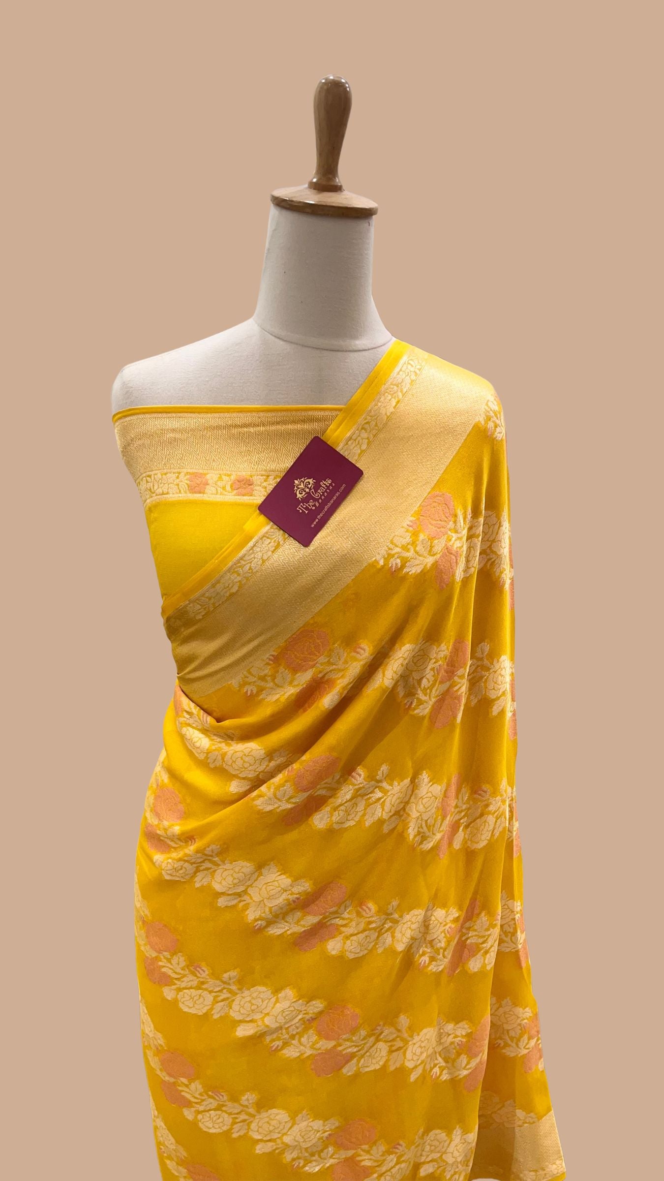 Pure Khaddi Chiffon Banarasi Saree