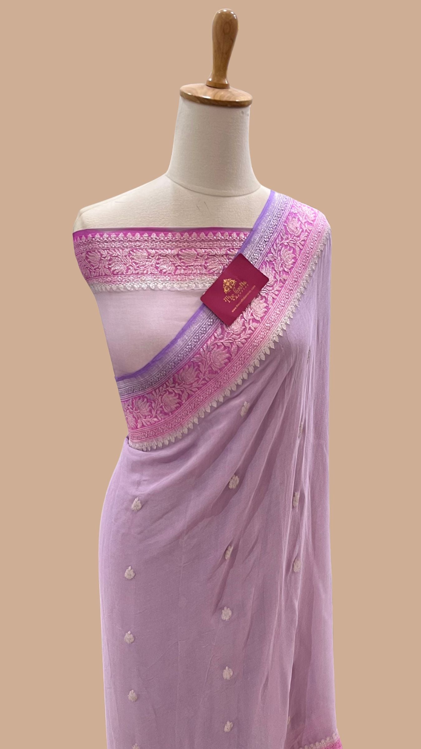 Pure Georgette Handloom Banarasi Saree