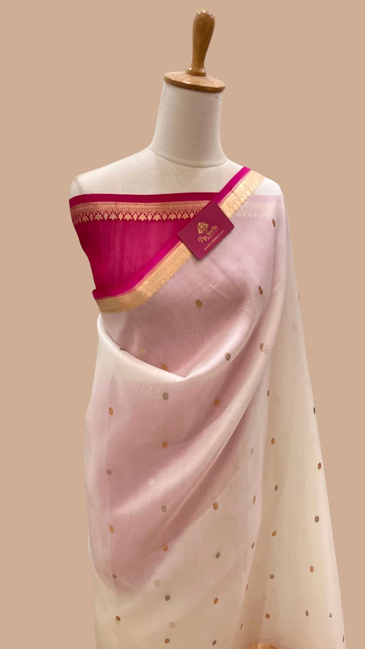 Pure Kora Silk Handloom Banarasi Saree