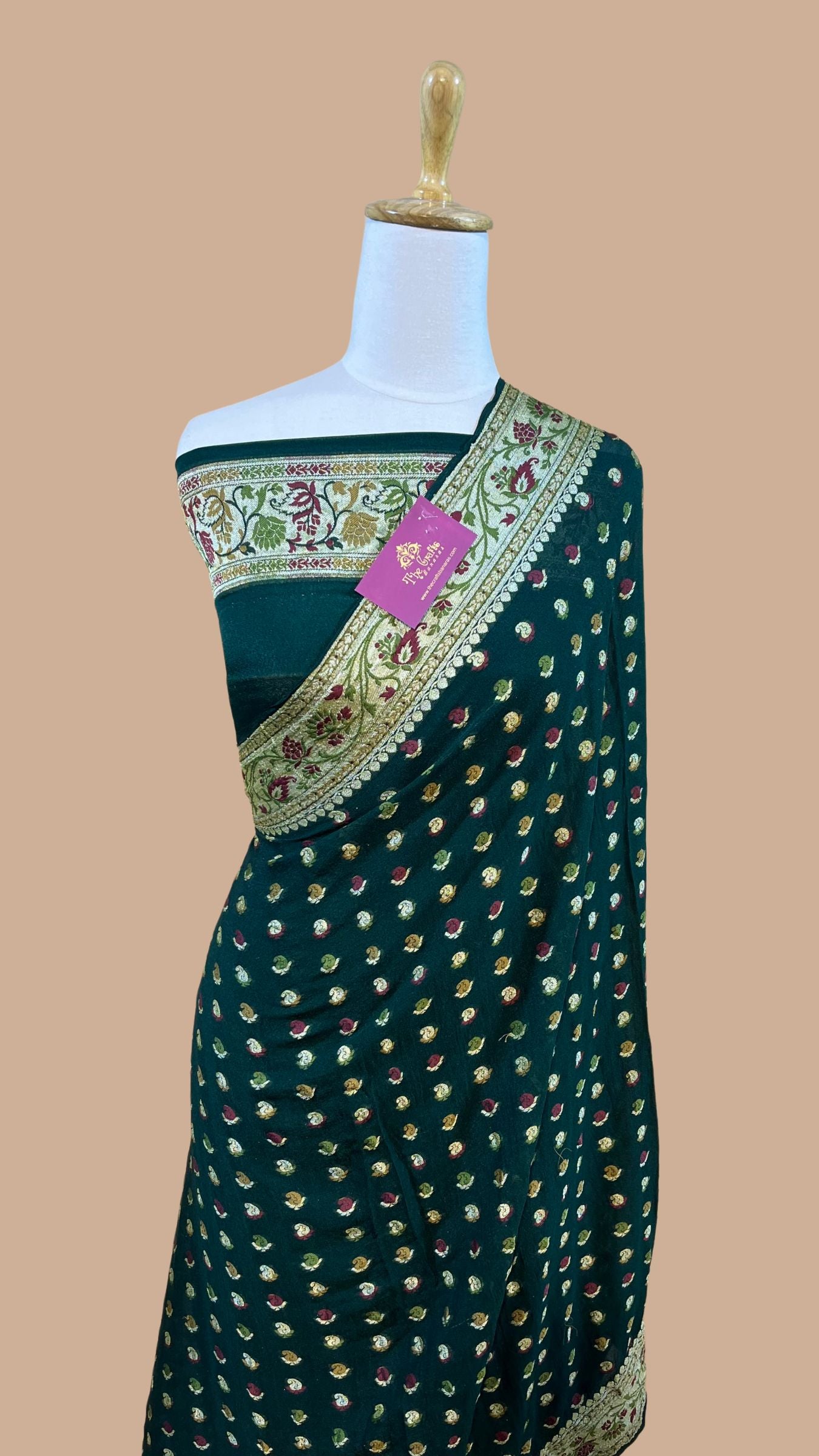 Pure Khaddi Chiffon Banarasi Saree