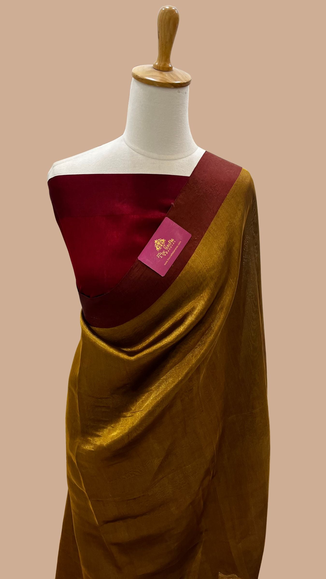 Pure Tissue Silk Handloom Banarasi Saree - with Satin Border