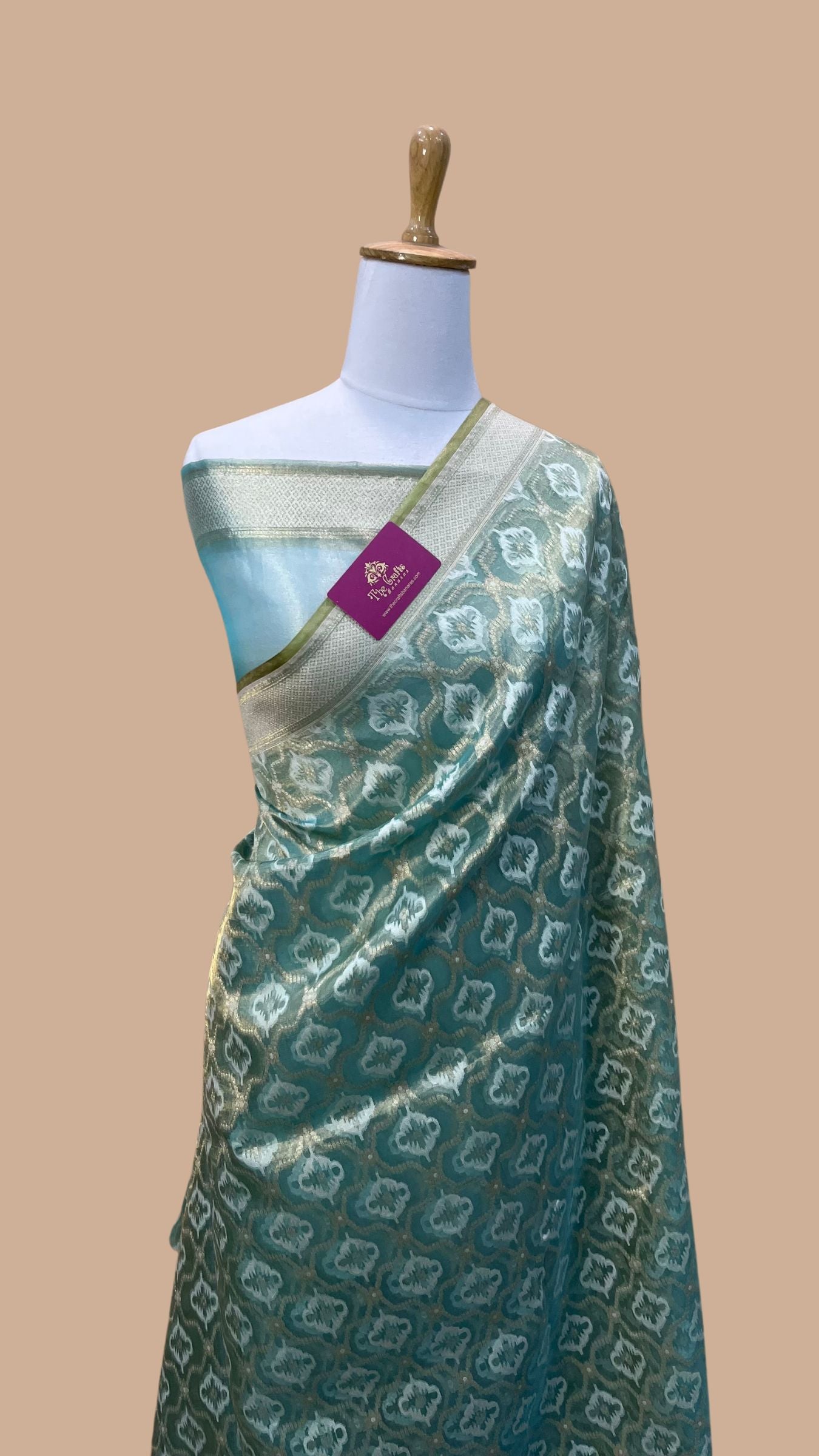 Pure Tissue Silk Handloom Banarasi Saree - Reshmi Zari