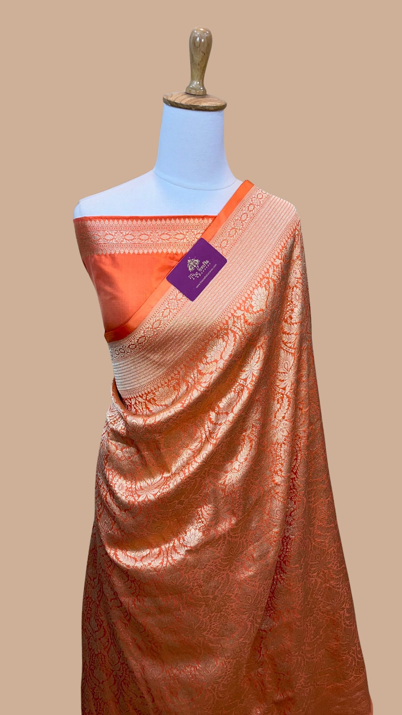 Pure Katan Silk Handloom Banarasi Saree - Tanchui Brocade