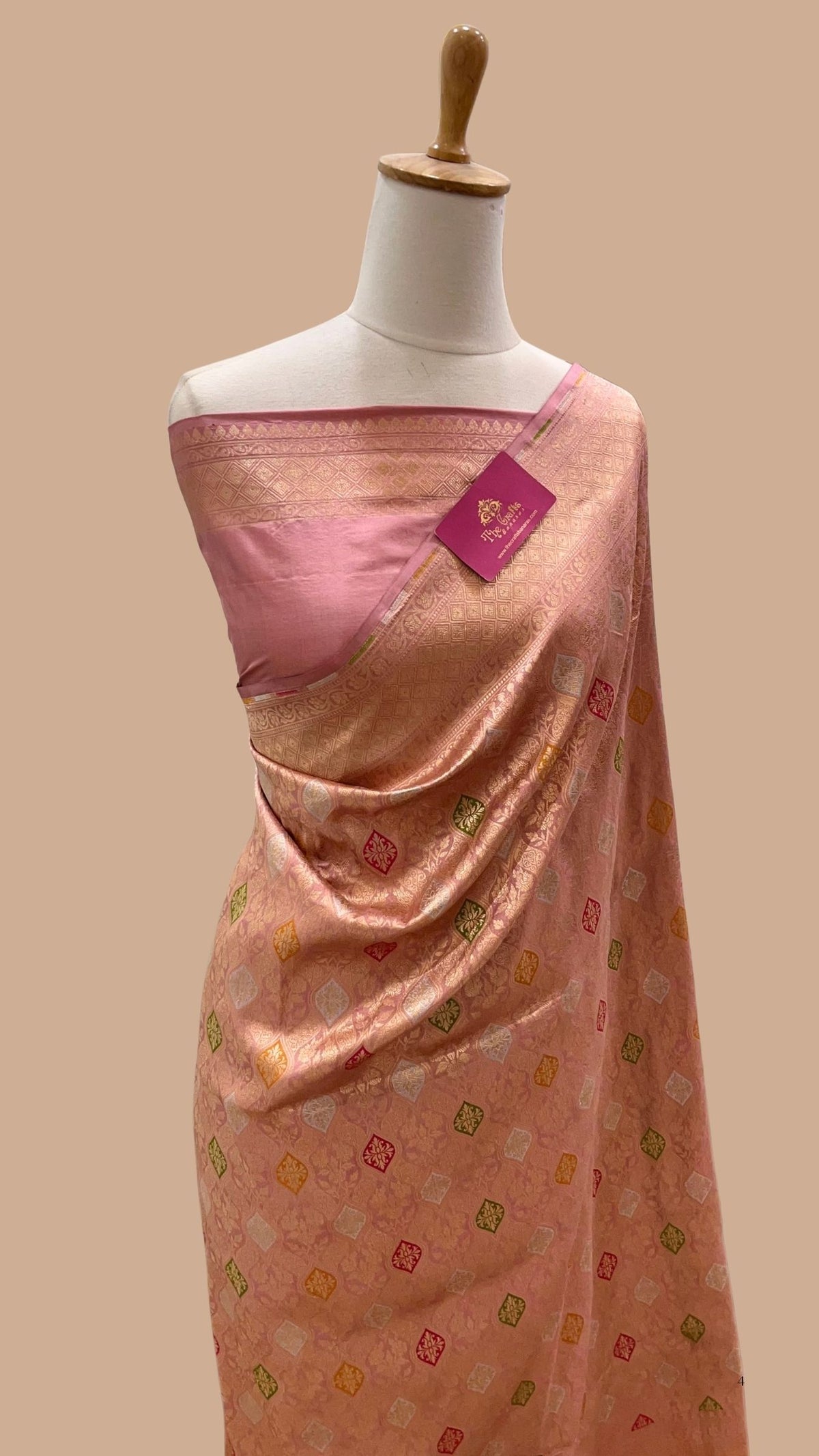 Pure Katan Silk Handloom Banarasi Saree - Tanchui Brocade Meenakari