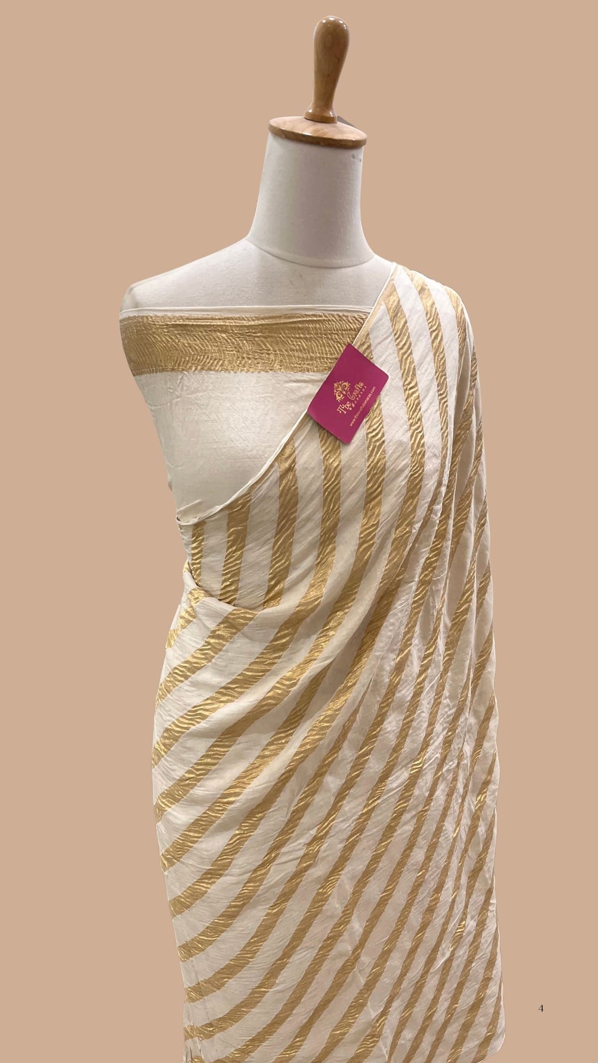 Pure Munga Crush Silk Handloom Banarasi Saree