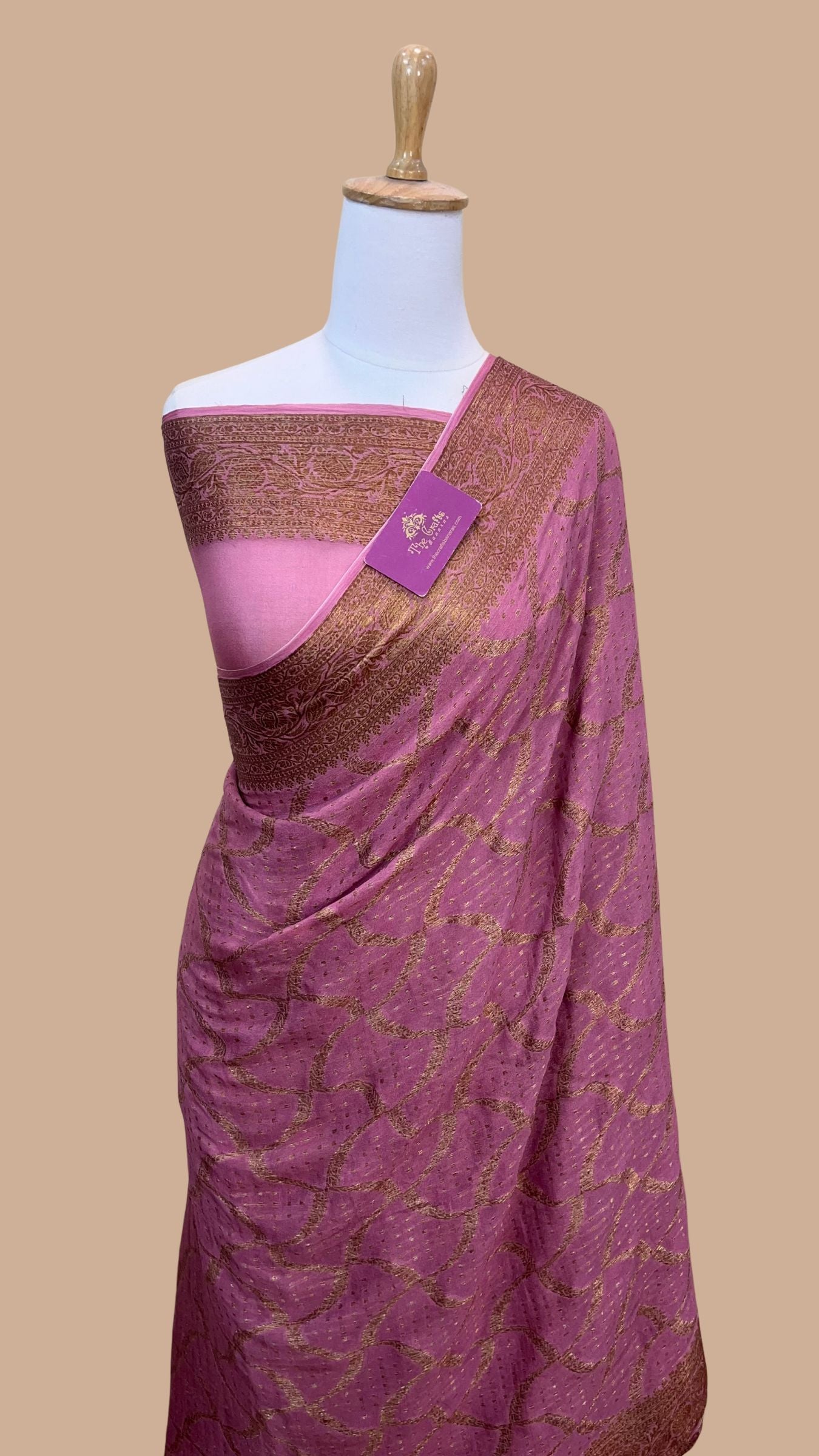 Pure Khaddi Chiffon Banarasi Saree