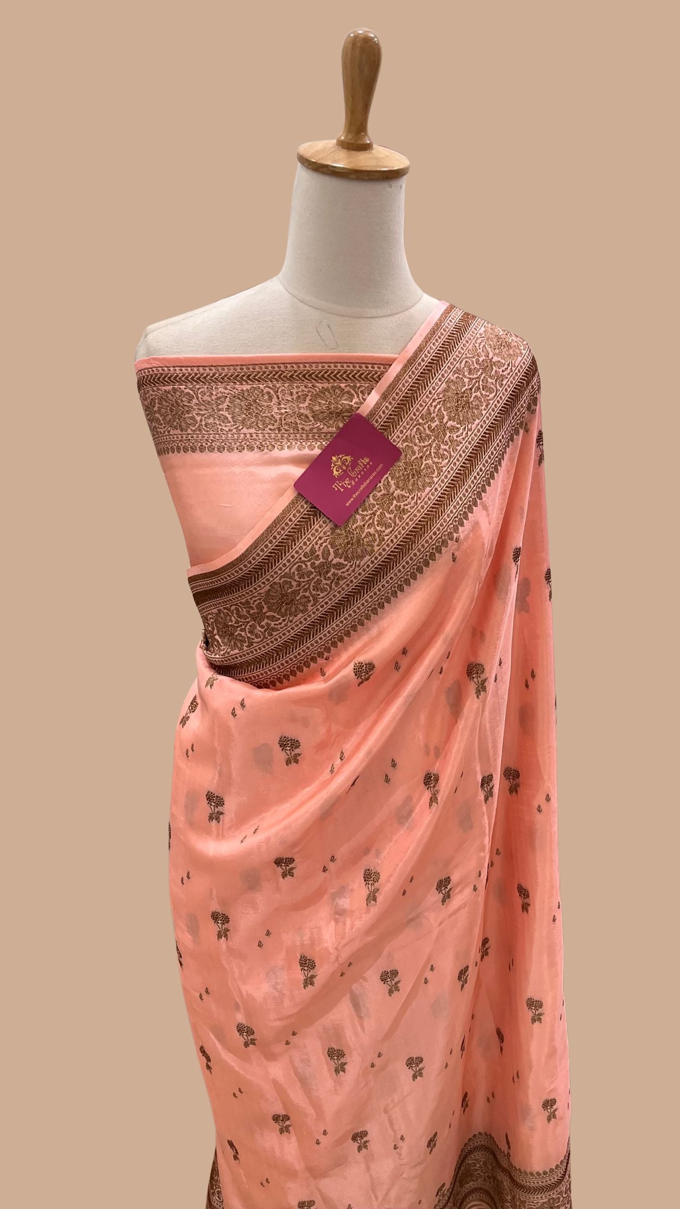 Pure Crepe Silk Banarasi Saree