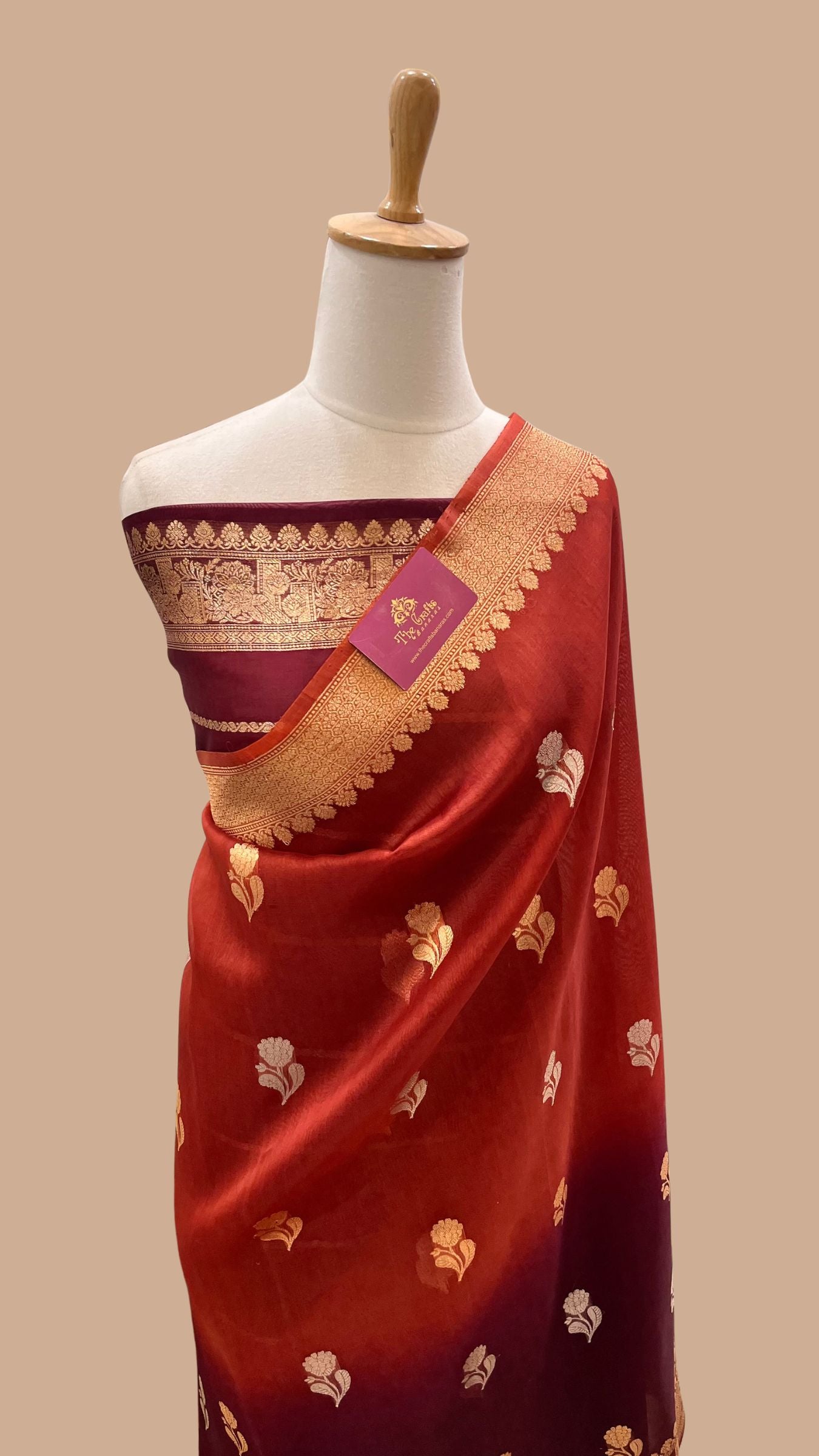 Pure Kora Silk Handloom Banarasi Saree