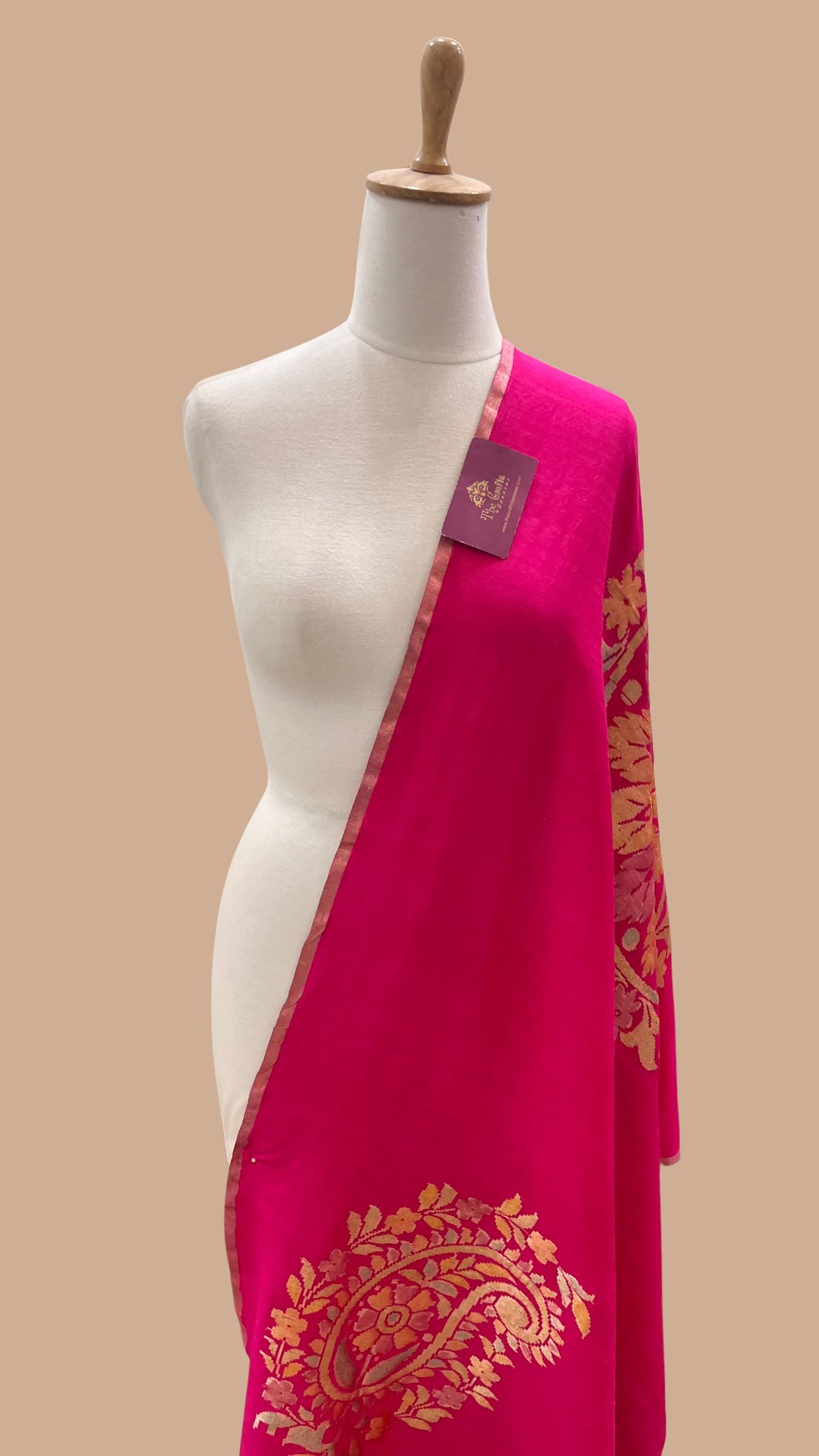 Pure Moonga Silk Banarasi Handloom Dupatta