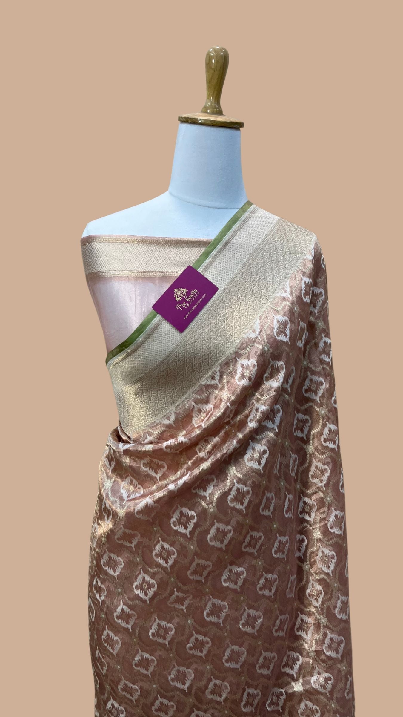 Pure Tissue Silk Handloom Banarasi Saree - Reshmi Zari