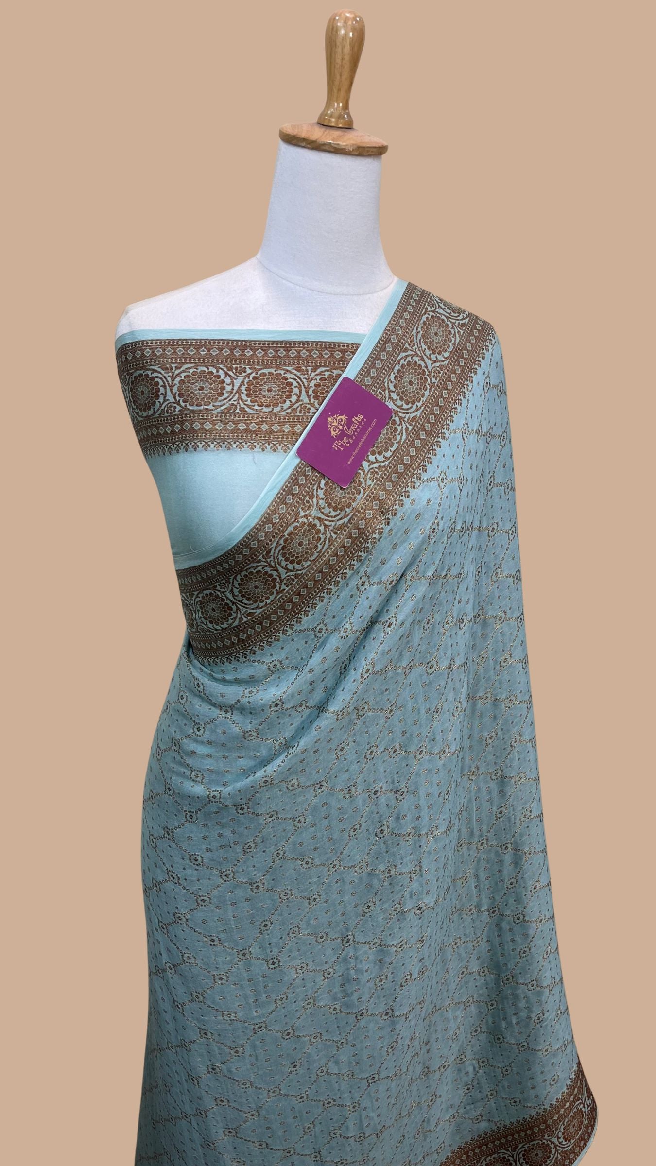 Pure Khaddi Chiffon Banarasi Saree