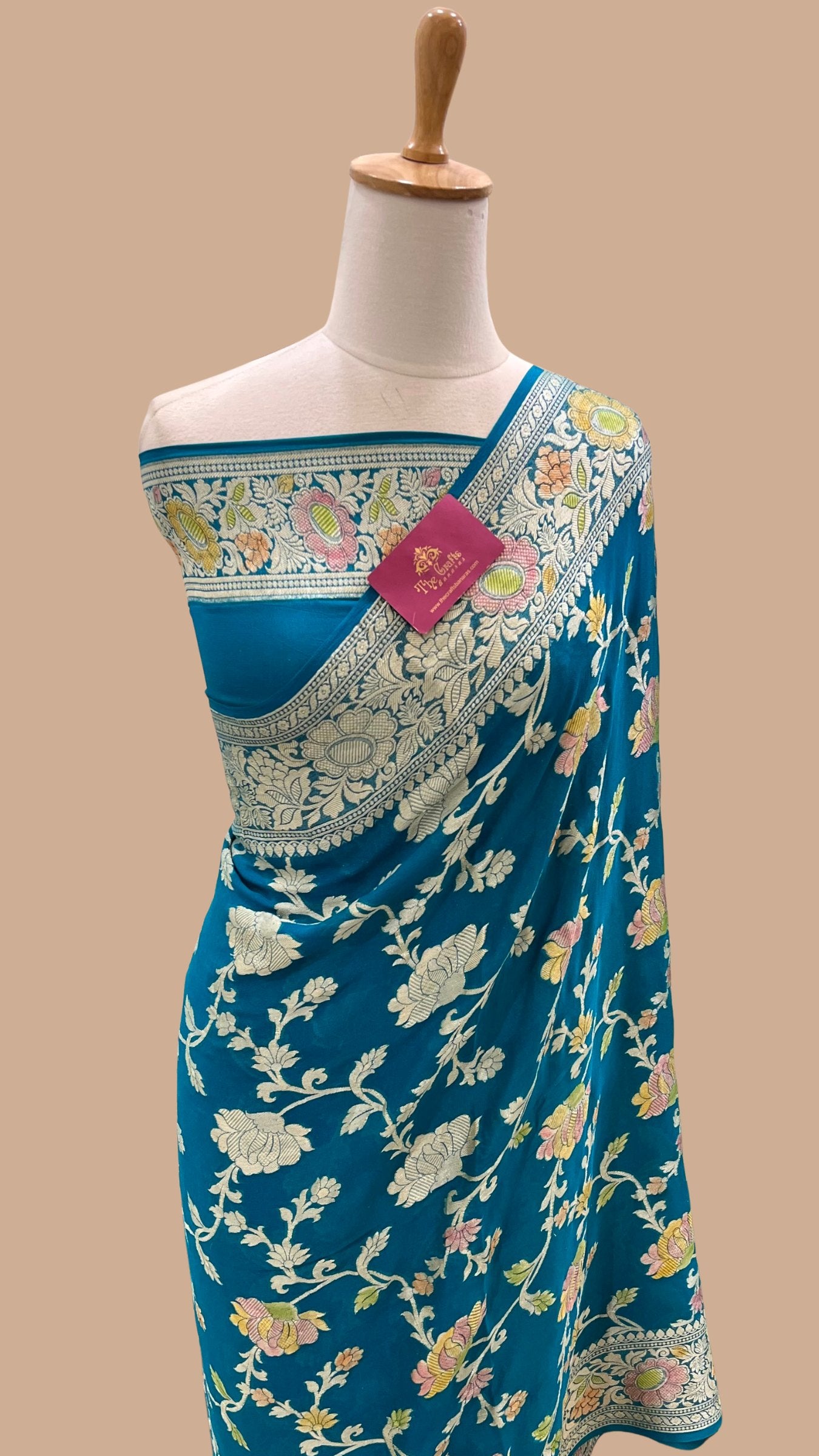 Pure Khaddi Chiffon Banarasi Saree