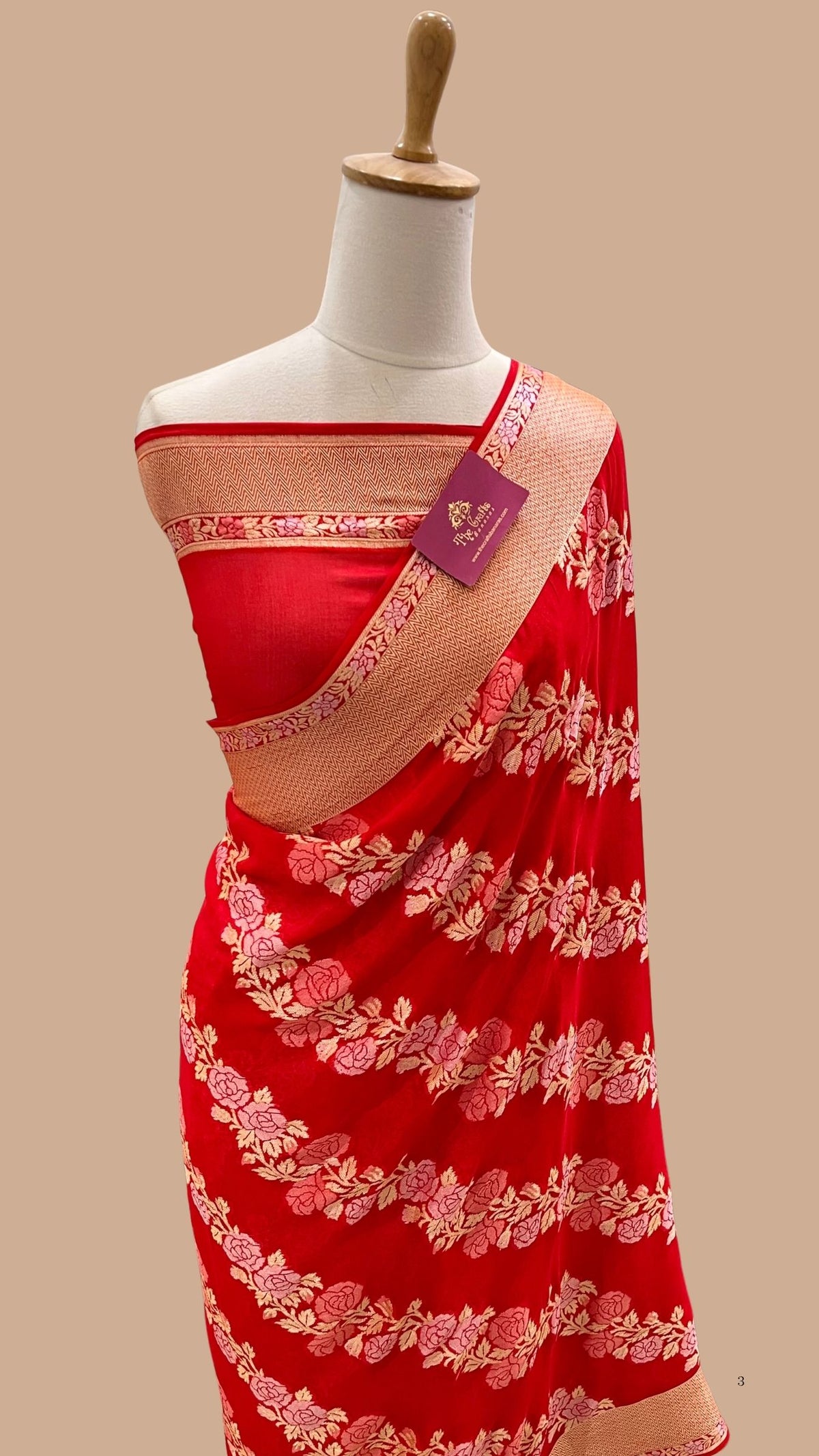 Pure Khaddi Chiffon Banarasi Saree