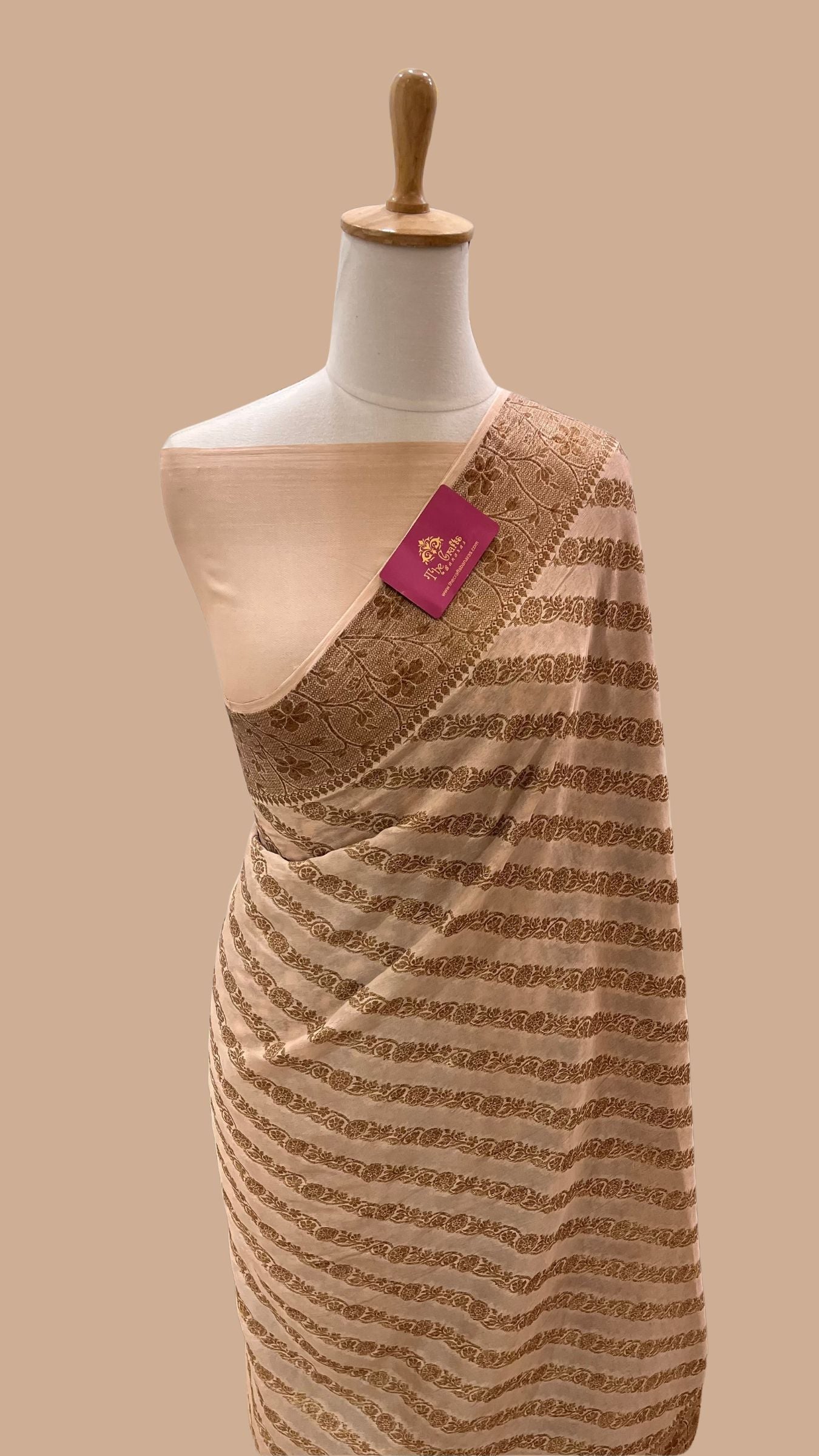 Pure Khaddi Chiffon Banarasi Saree