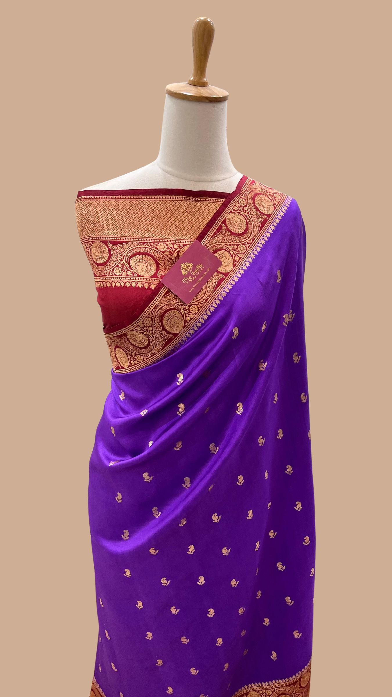 Pure  Mango Silk Handloom Banarasi Saree