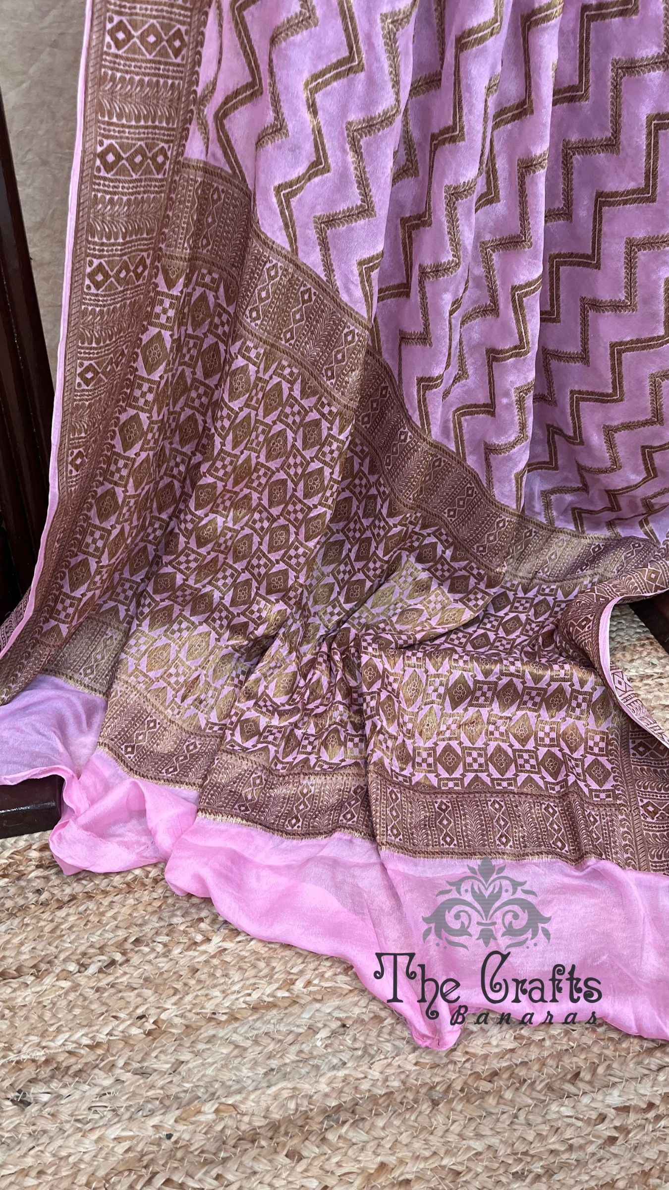 Pure Khaddi Chiffon Banarasi Saree