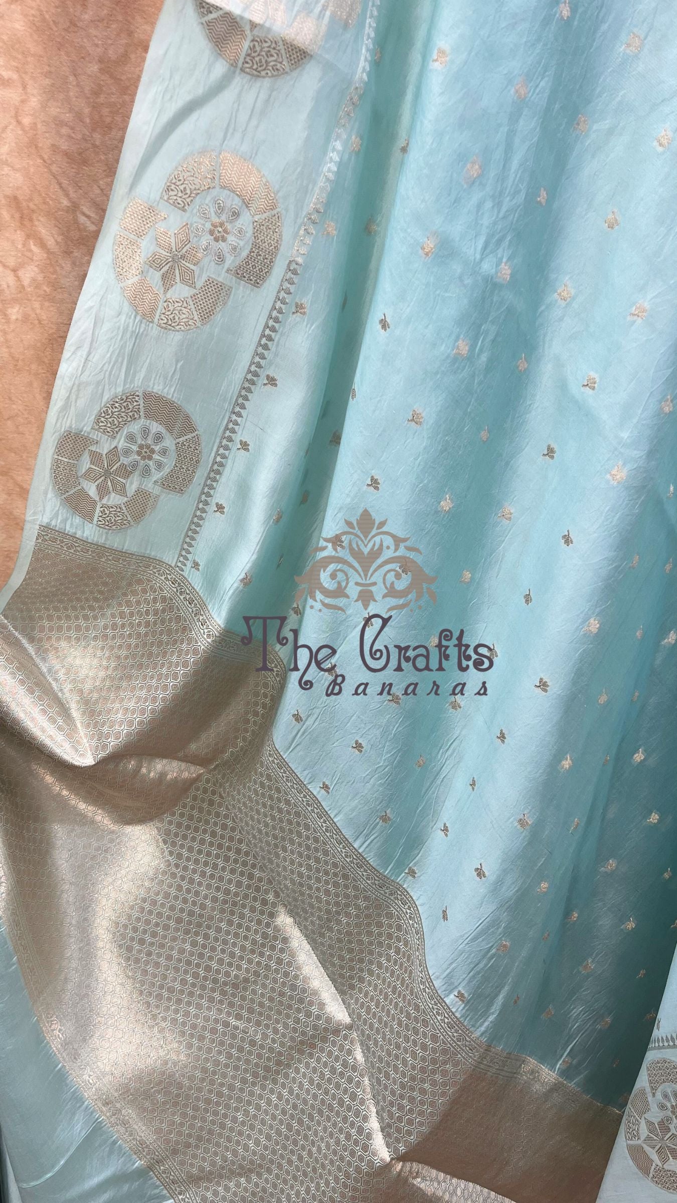 Pure Raw Mango Silk Handloom Banarasi Saree