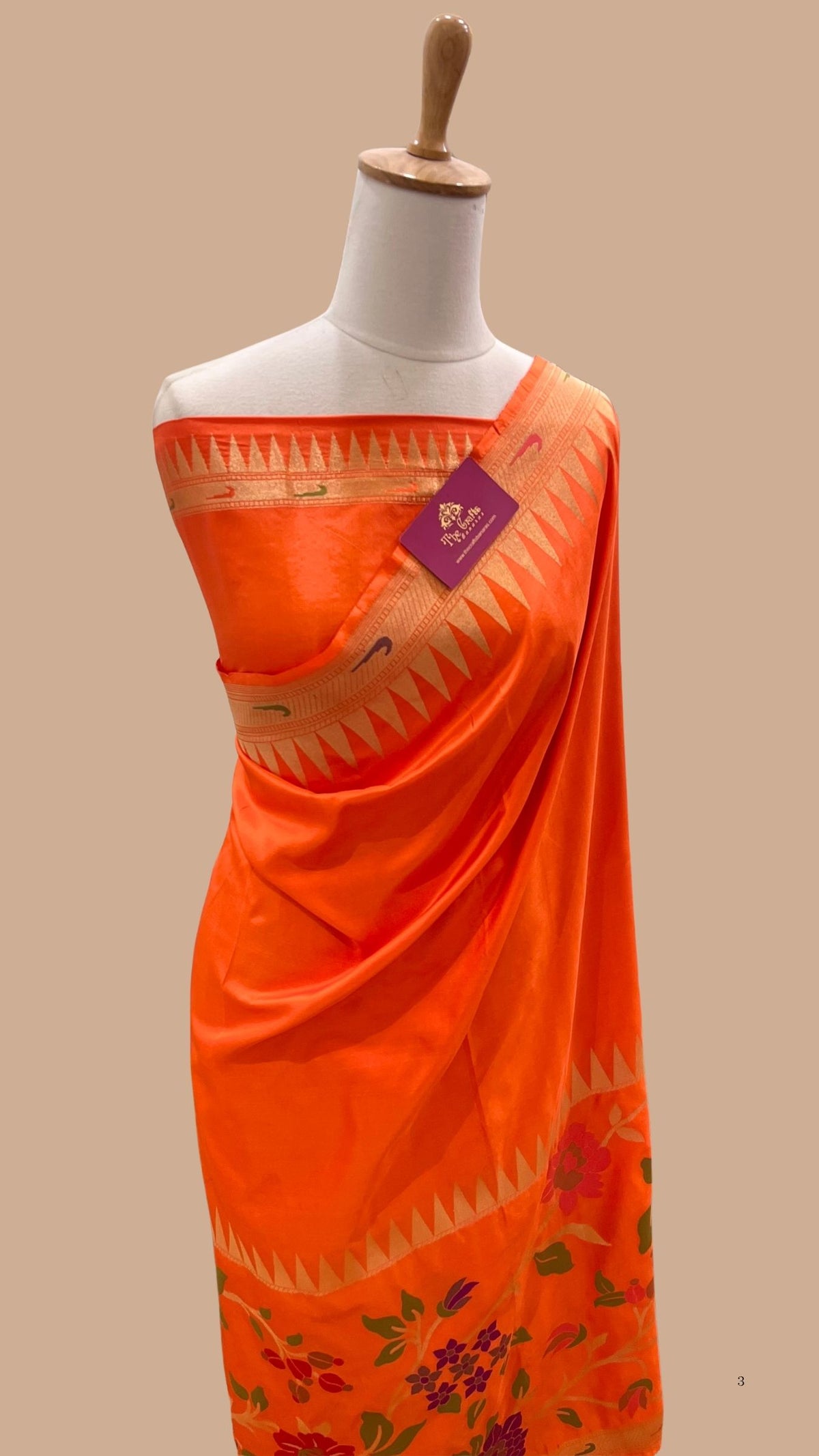Pure Katan Silk Handloom Banarasi Saree - Tilfi Meenakari Jaal Work