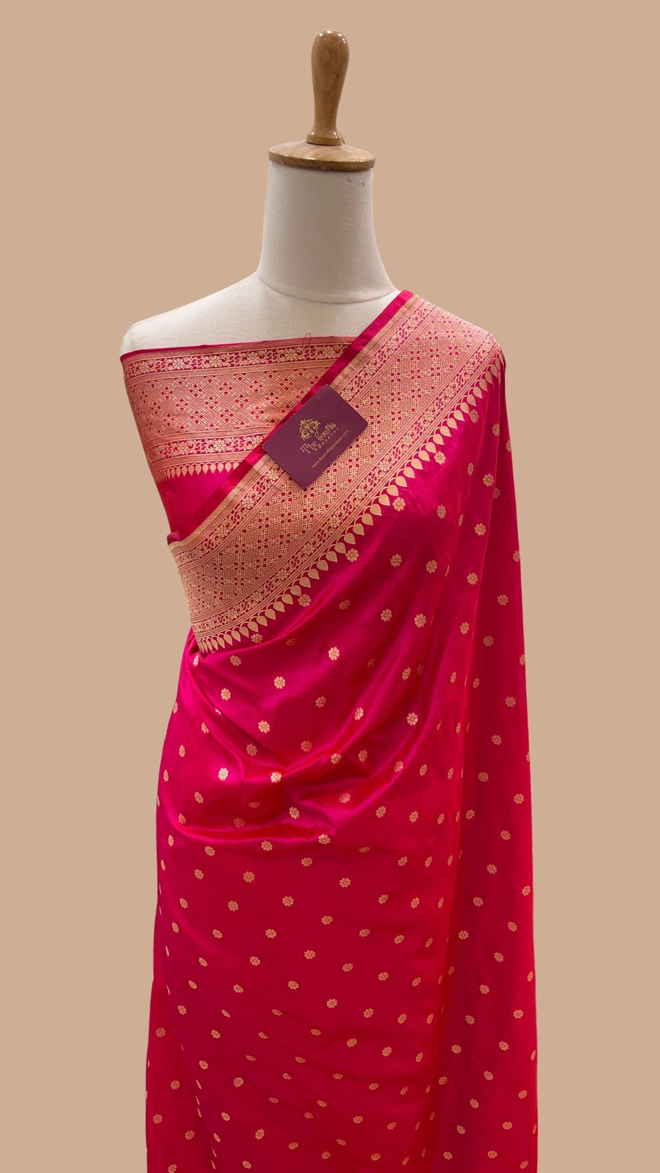 Pure Katan Silk Handloom Banarasi Saree - Chunri Buti