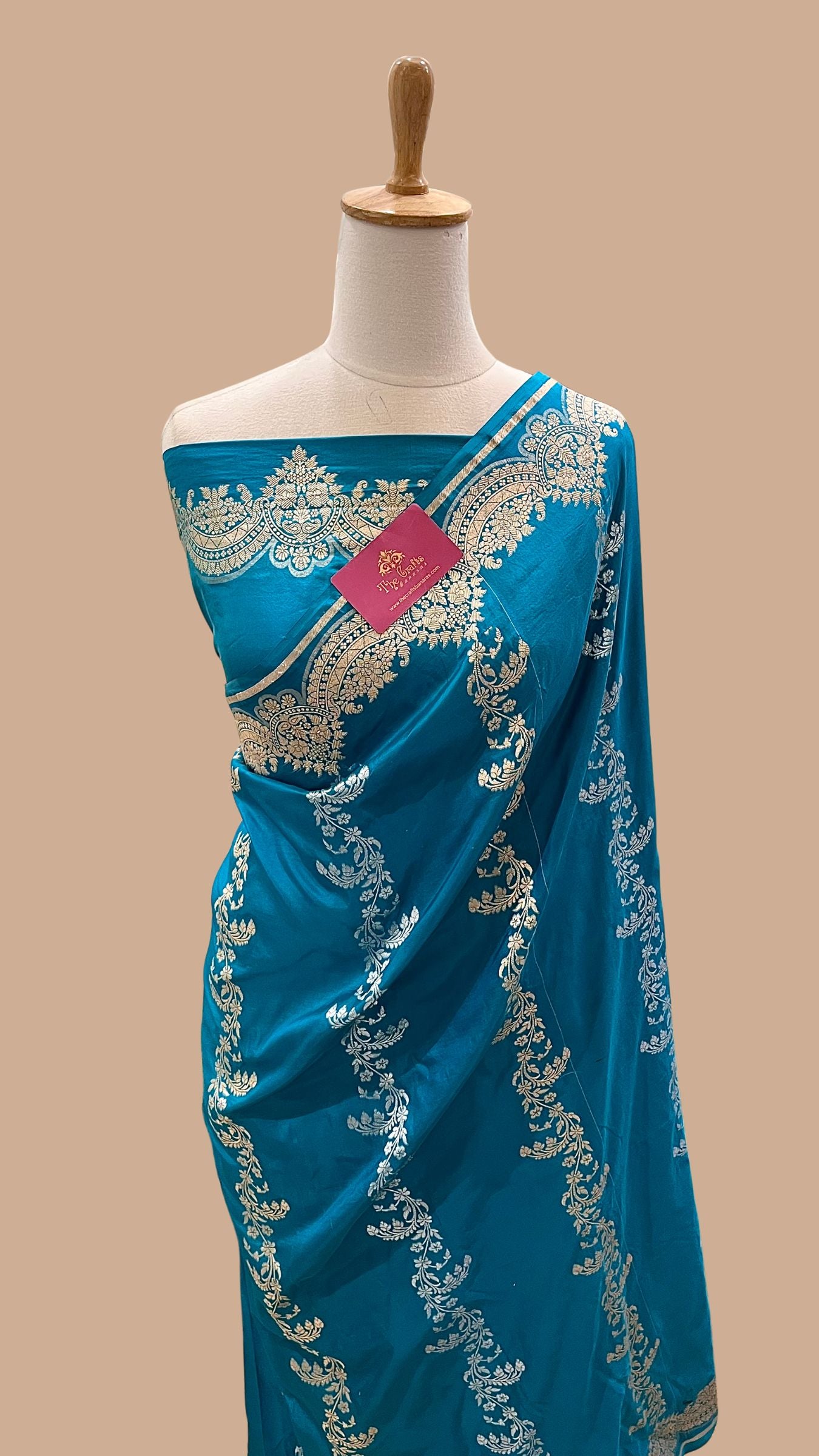Pure Katan Silk Handloom Banarasi Saree - Sona Rupa with Kadhua Border