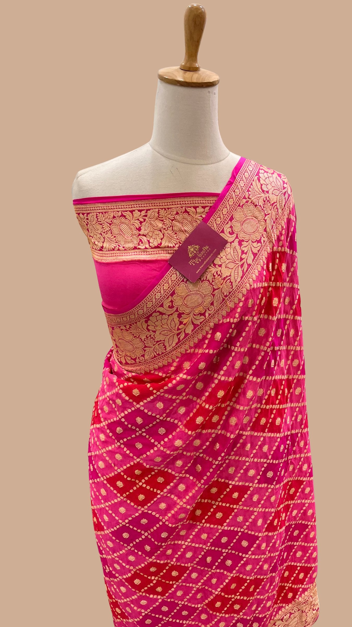 Pure Khaddi Chiffon Banarasi Saree