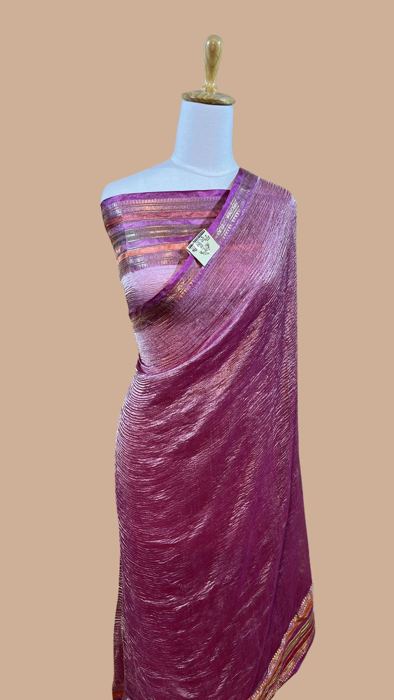 Pure Crush Tissue Silk Banarasi Saree