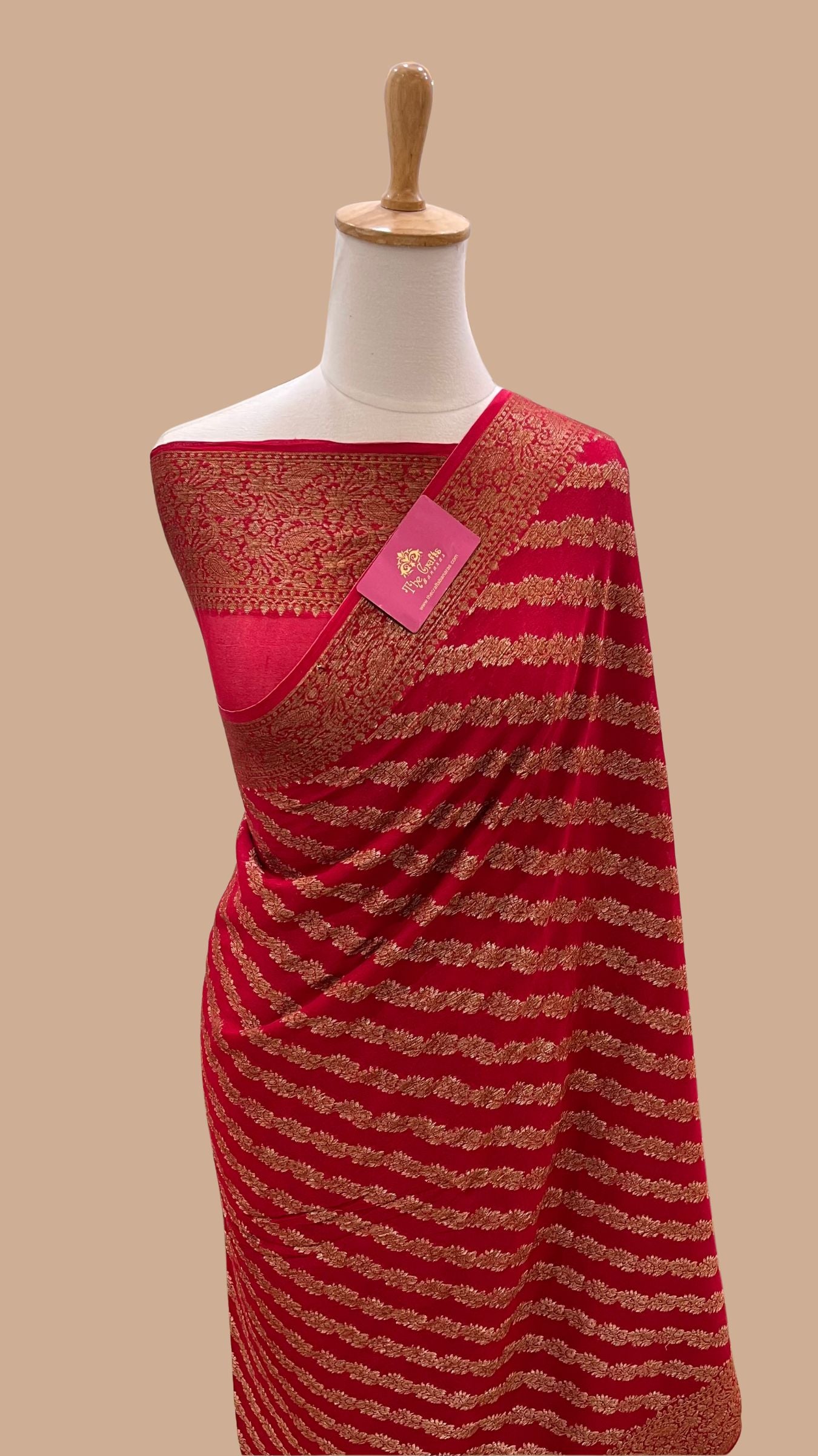 Pure Khaddi Chiffon Banarasi Saree
