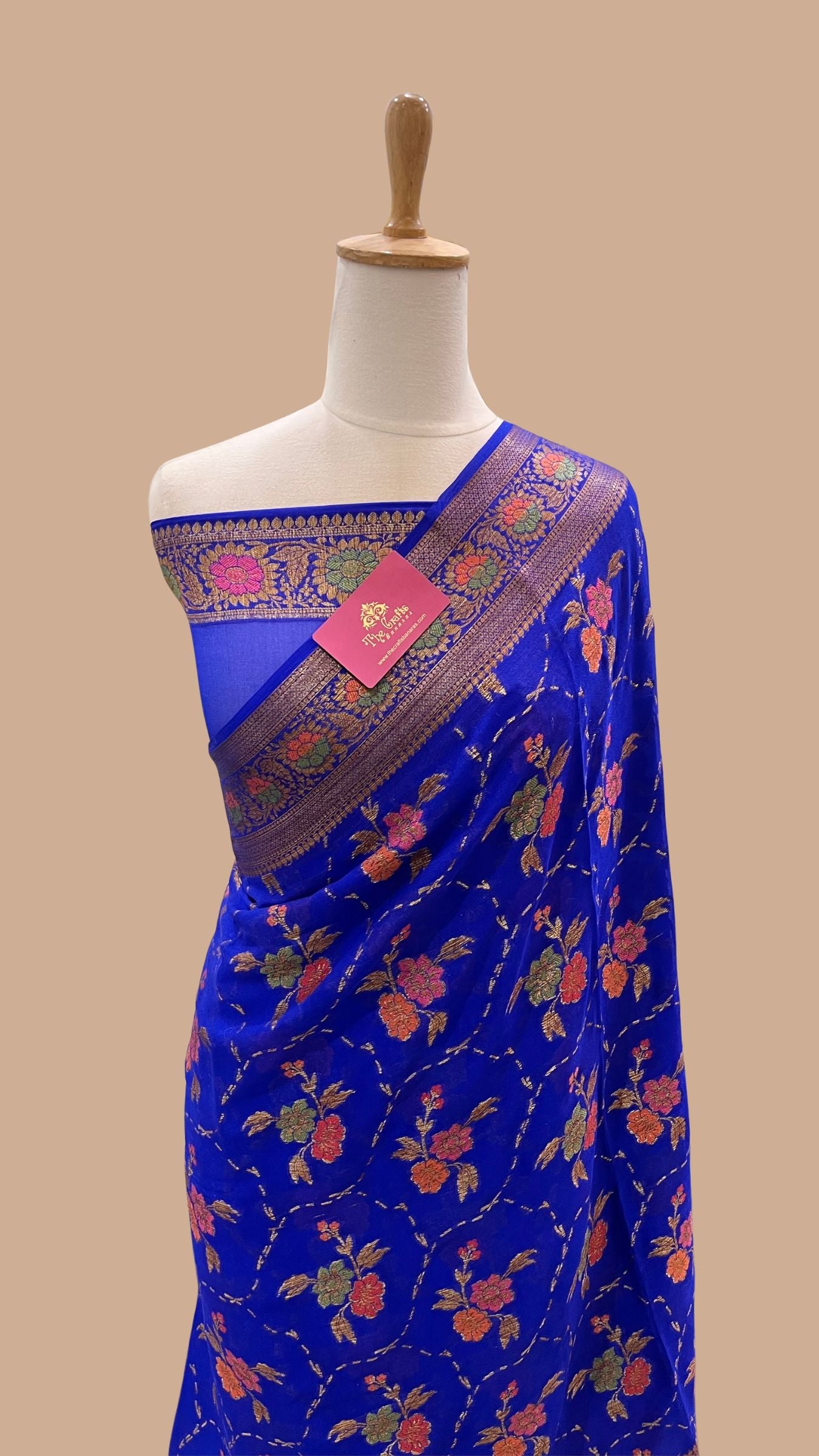 Pure Khaddi Chiffon Banarasi Saree