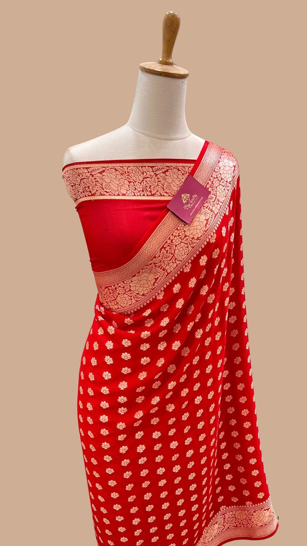 Pure Khaddi Chiffon Banarasi Saree
