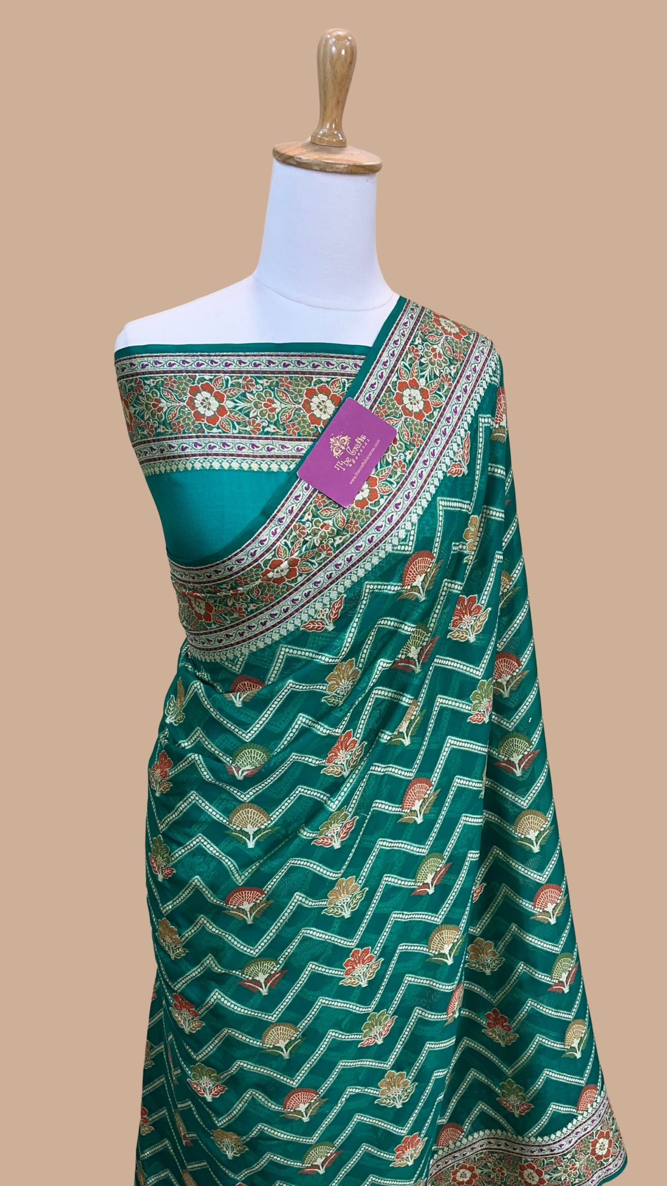 Pure Khaddi Chiffon Banarasi Saree