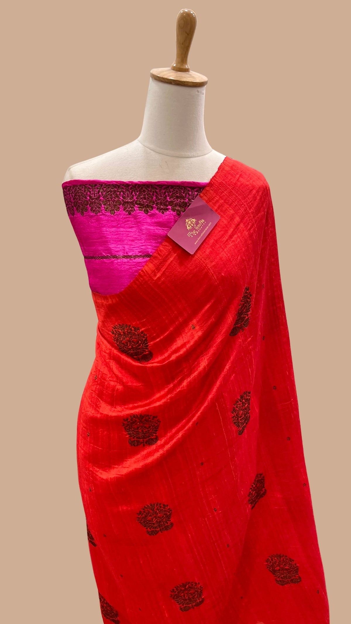 Pure Raw Silk Handloom Banarasi Saree