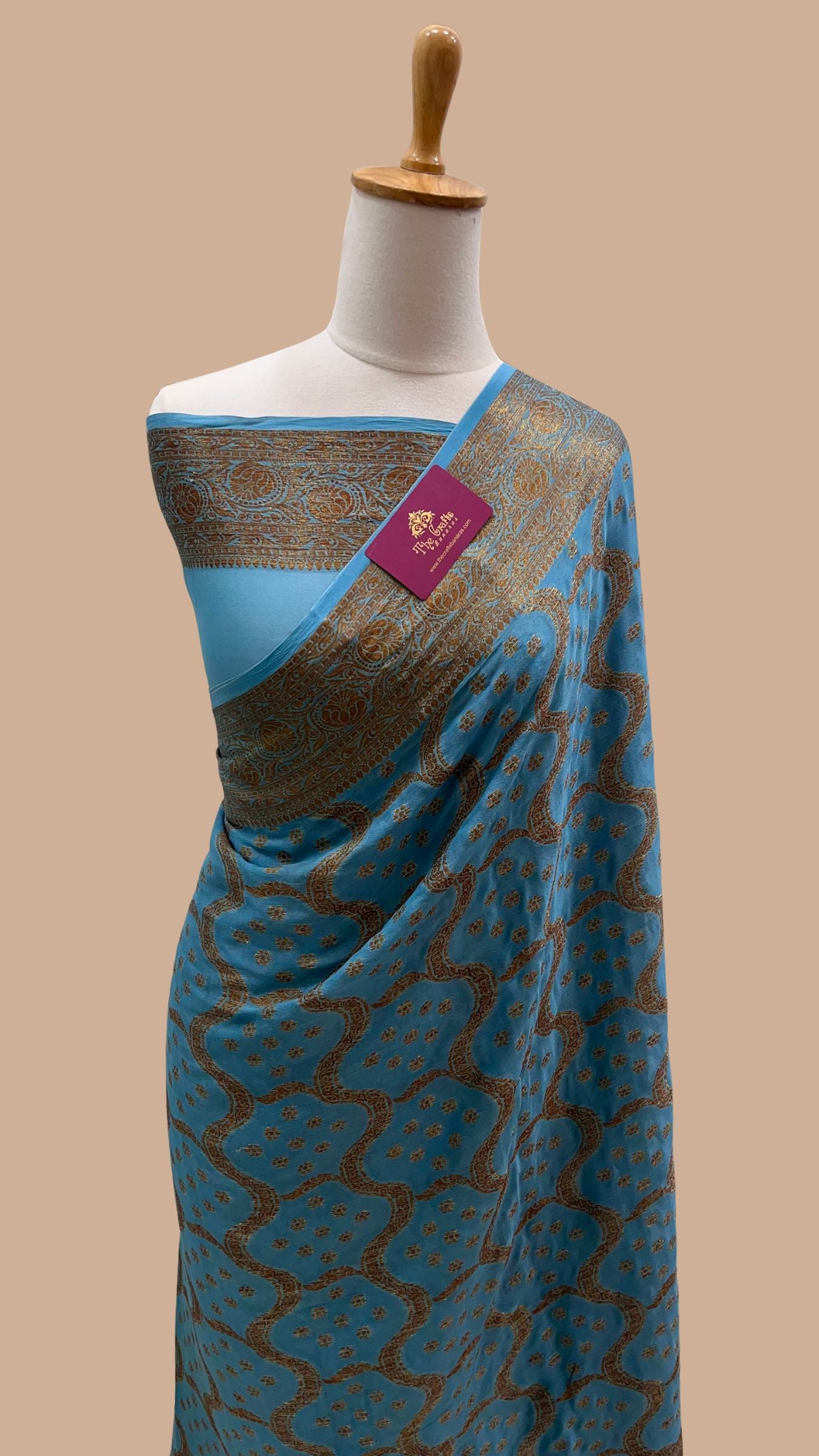 Pure Khaddi Chiffon Banarasi Saree
