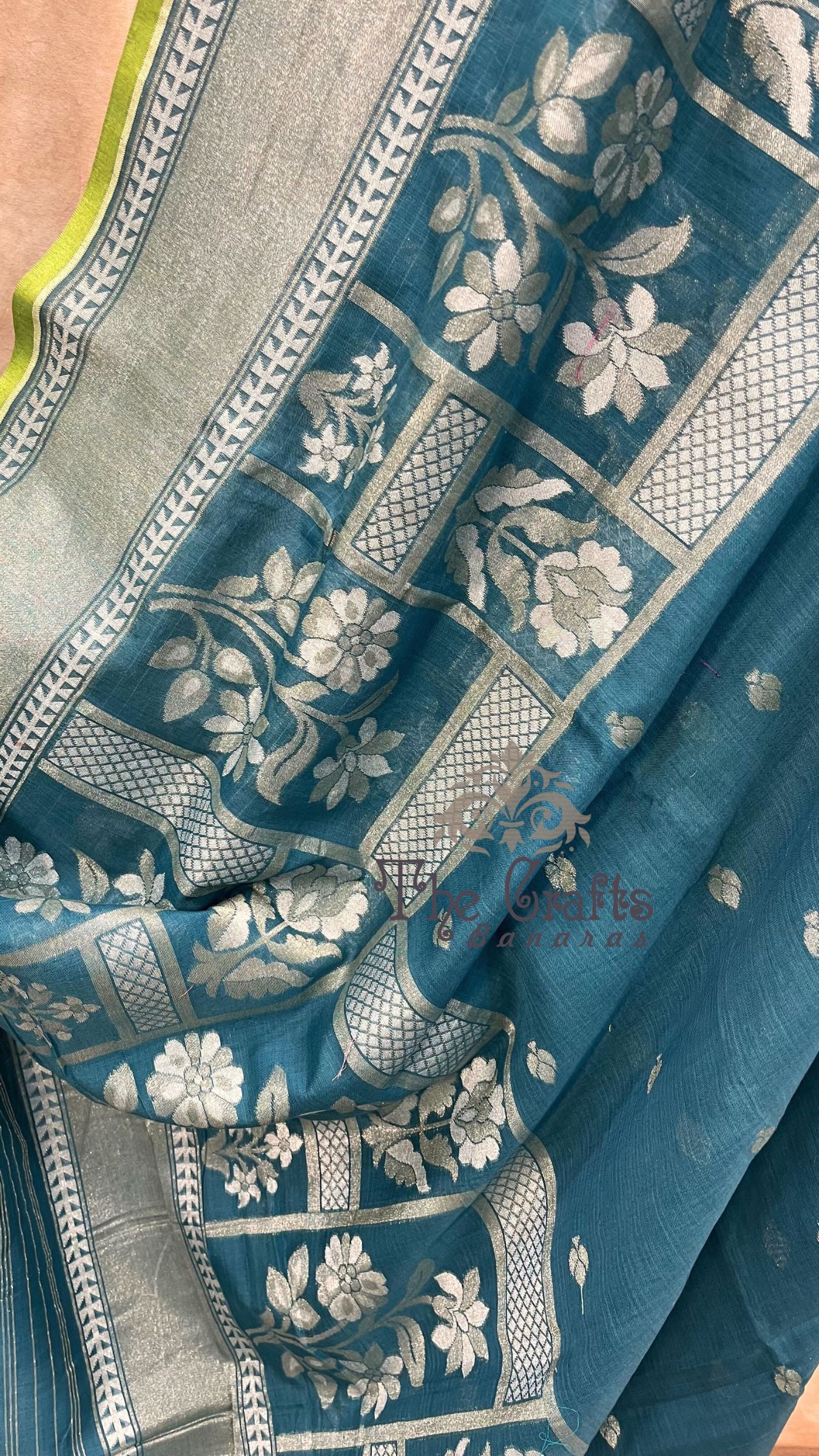 Pure Ektara Cotton Jamdani Banarasi Saree - Alfi