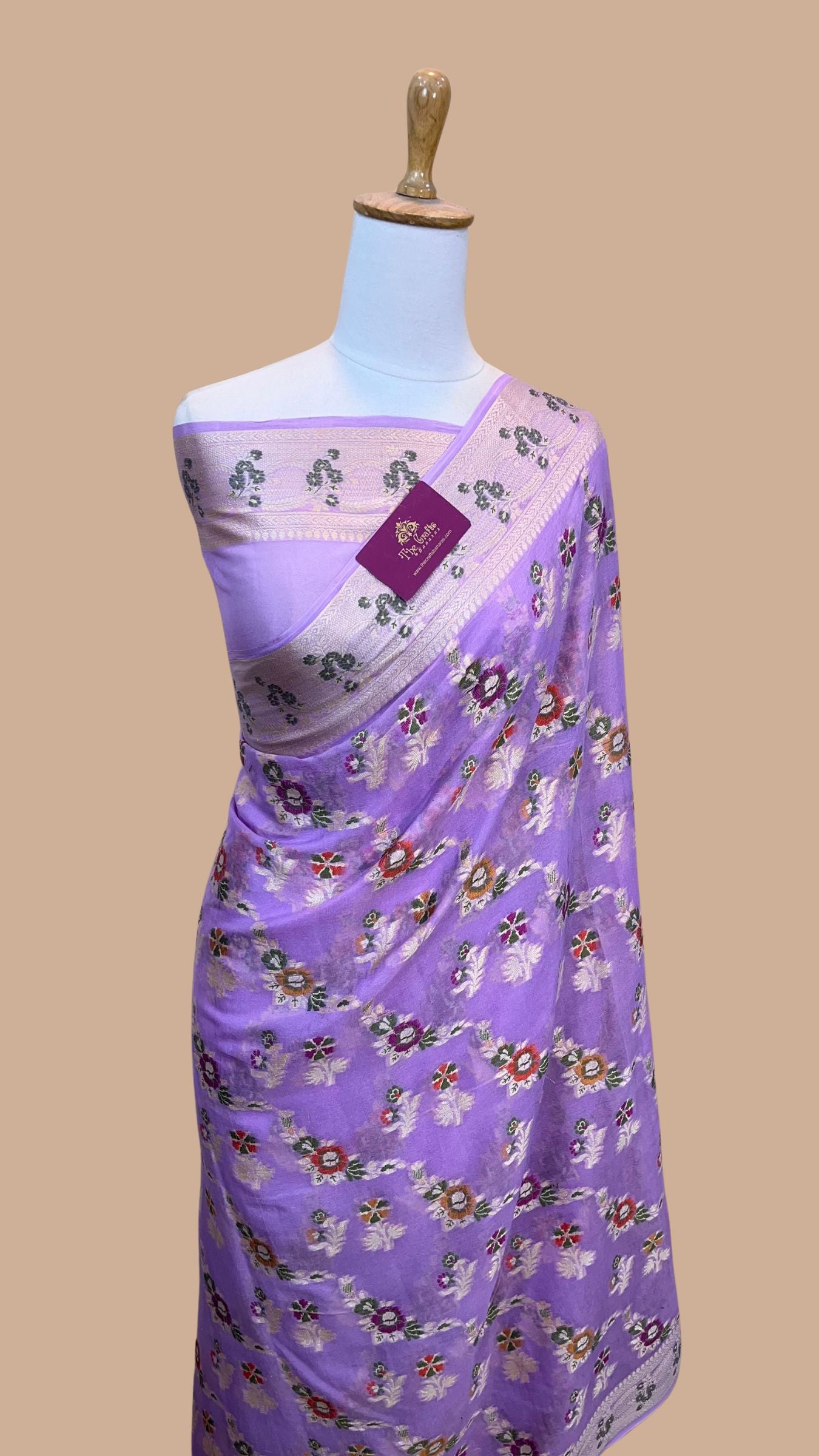 Pure Khaddi Chiffon Banarasi Saree