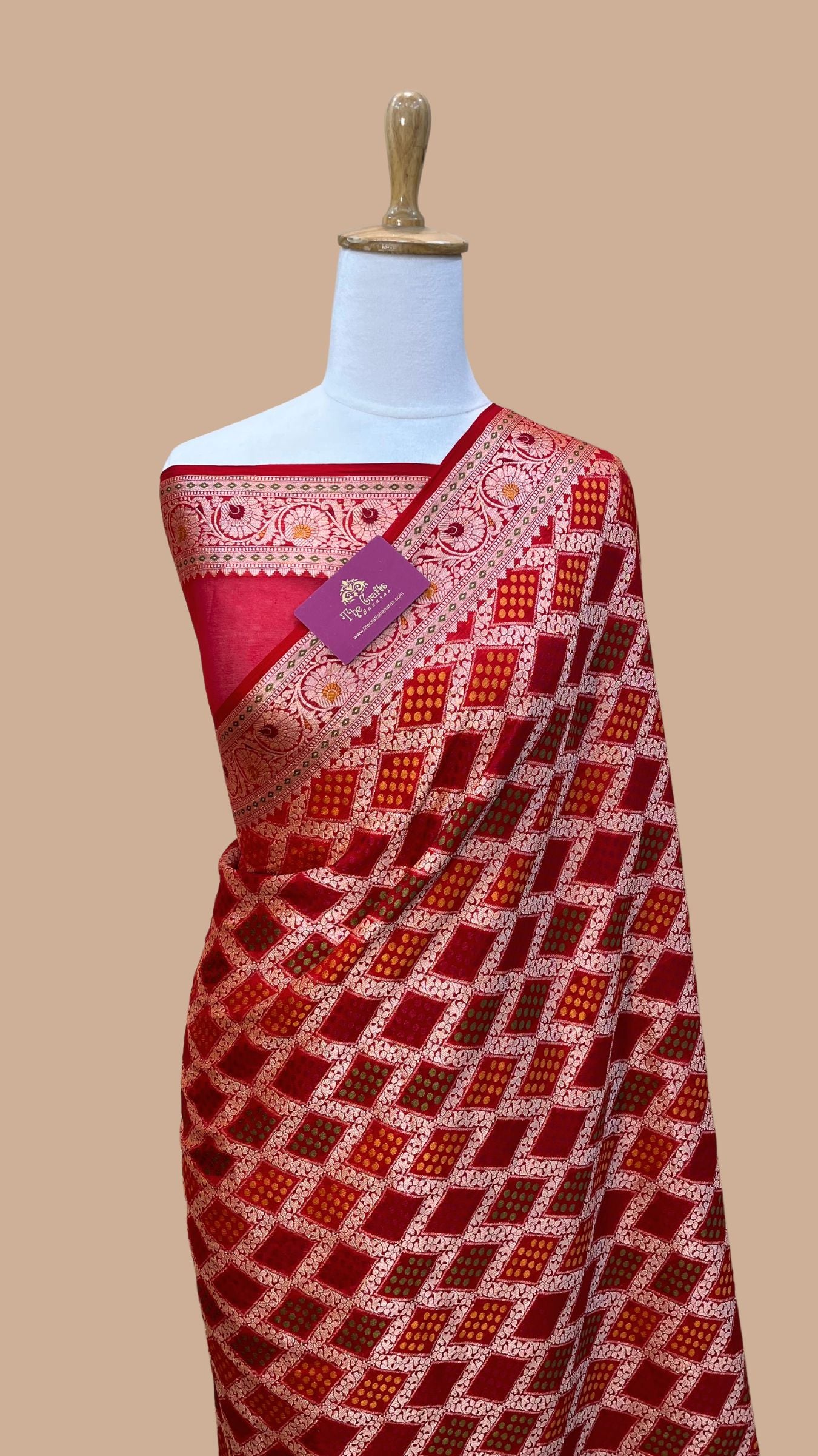 Pure Khaddi Chiffon Banarasi Saree