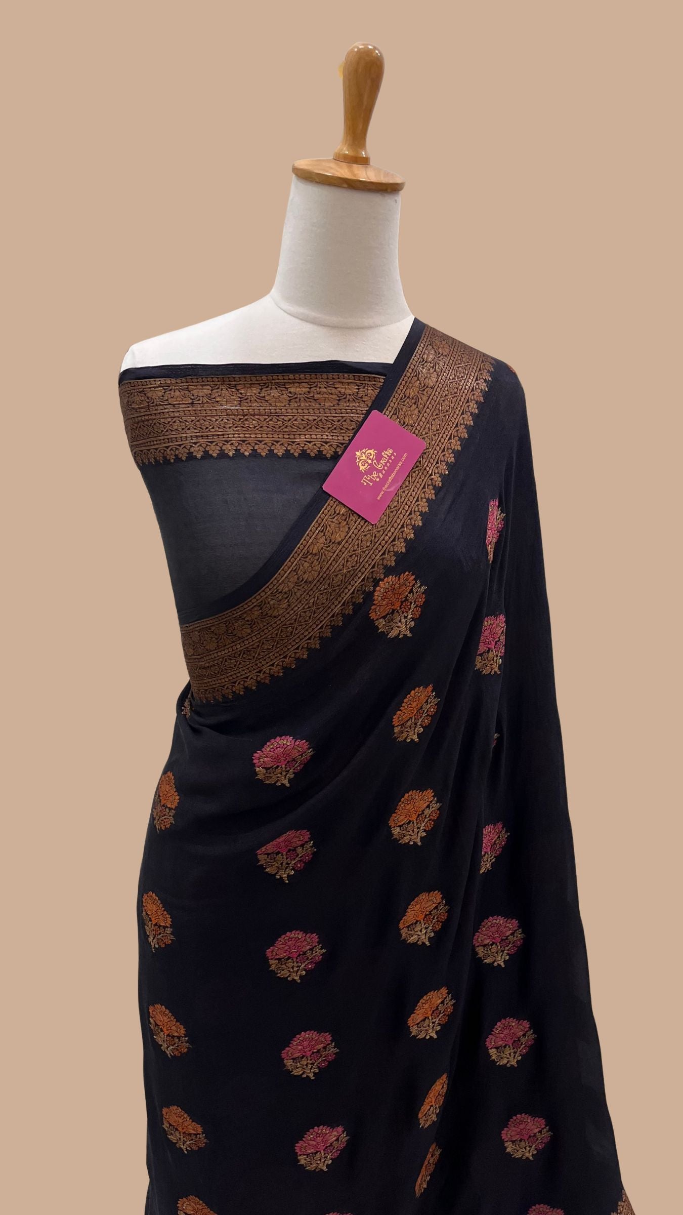 Pure Khaddi Chiffon Banarasi Saree