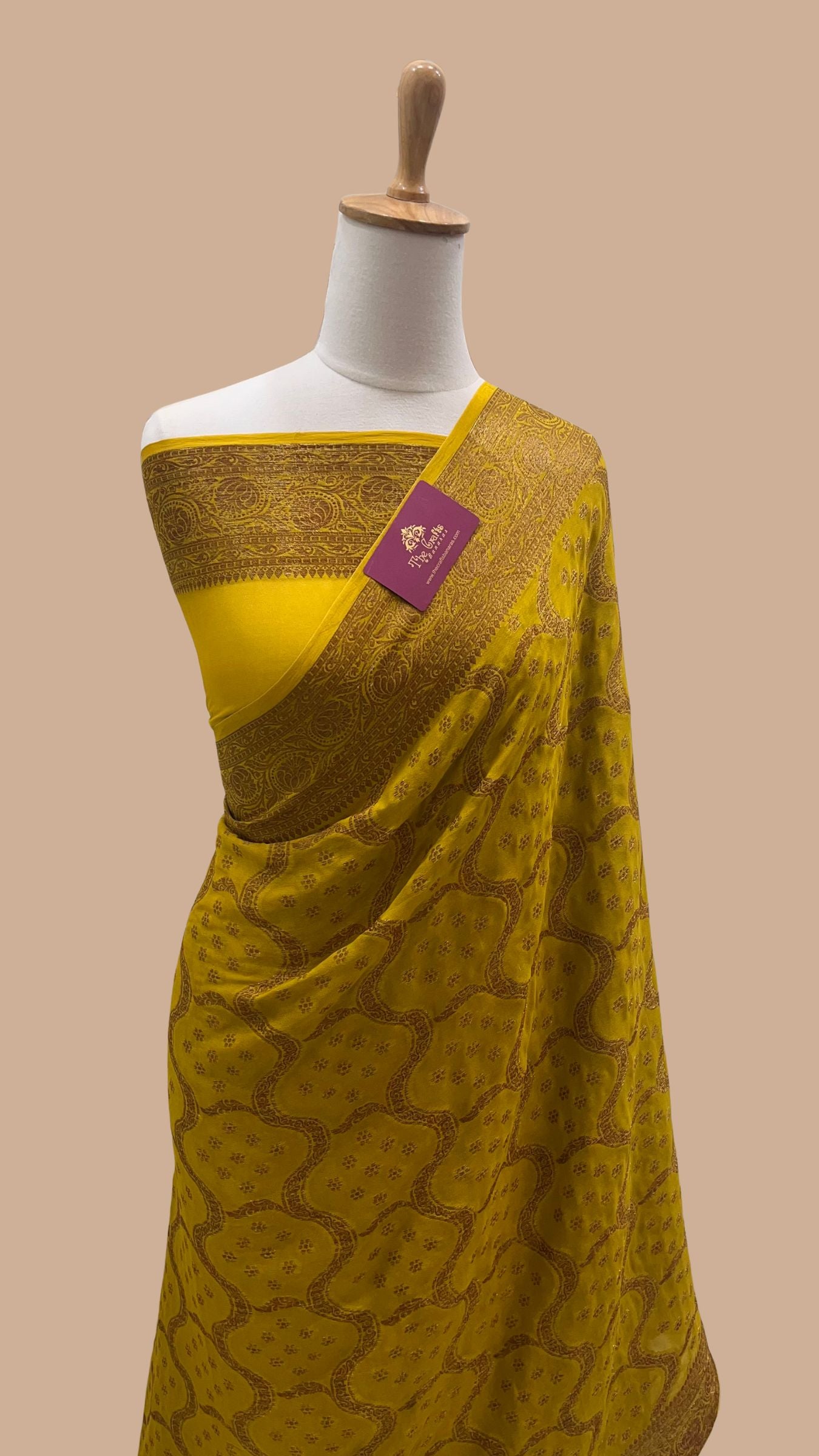 Pure Khaddi Chiffon Banarasi Saree