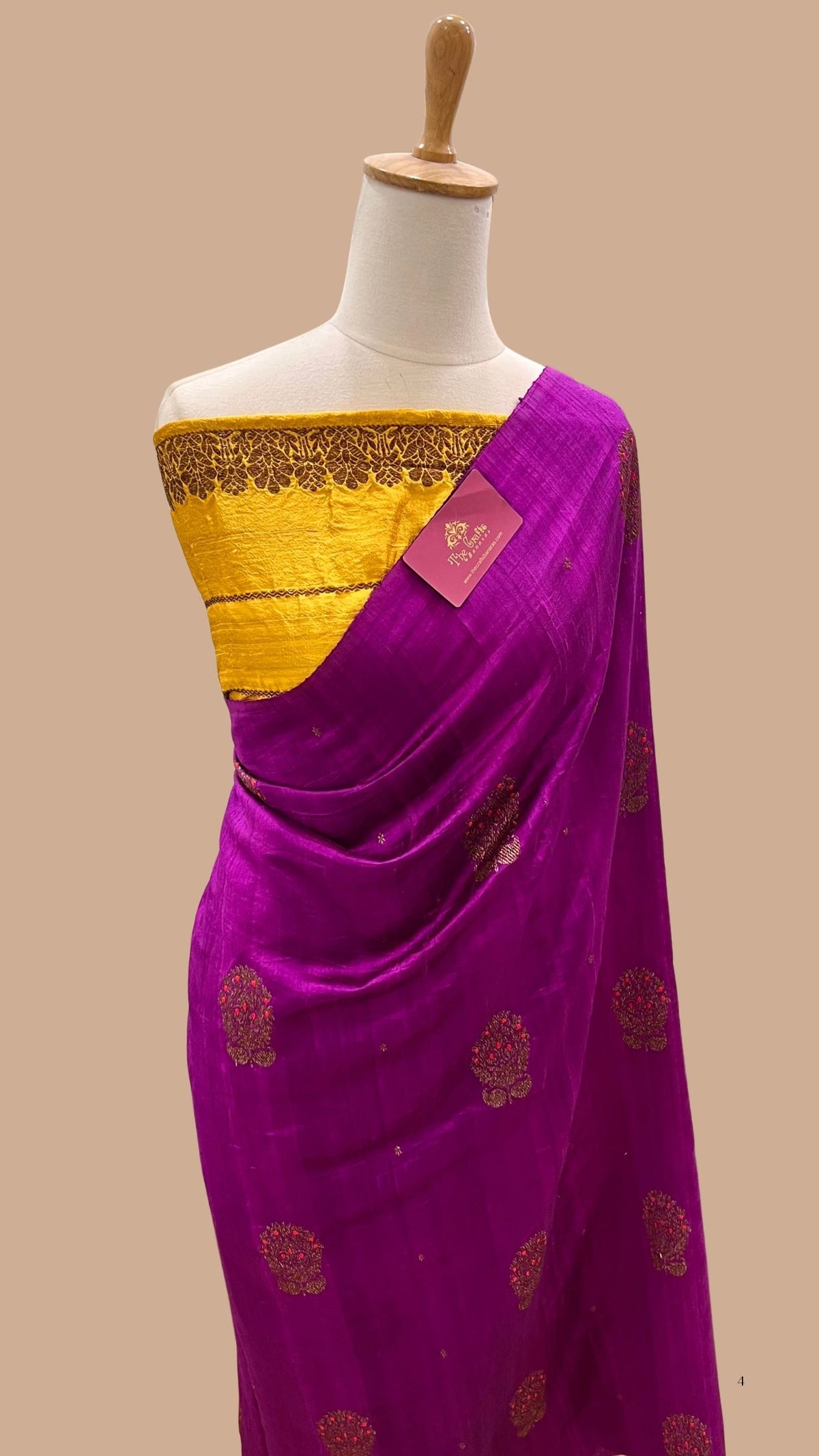 Pure Raw Silk Handloom Banarasi Saree