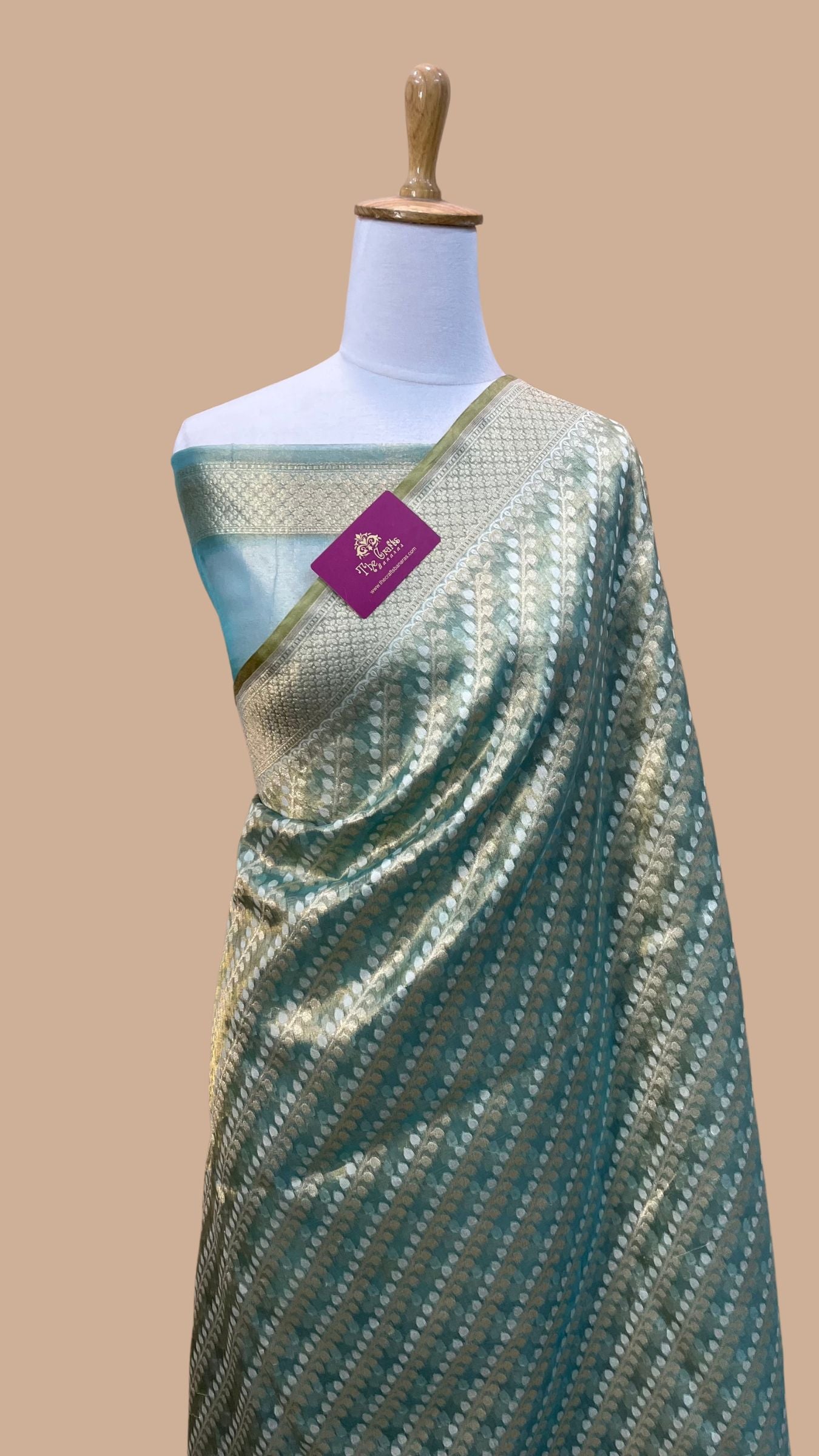 Pure Tissue Silk Handloom Banarasi Saree - Reshmi Zari