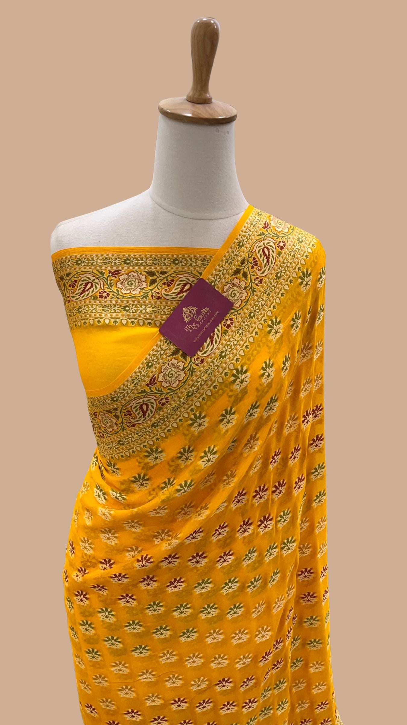Pure Khaddi Chiffon Banarasi Saree