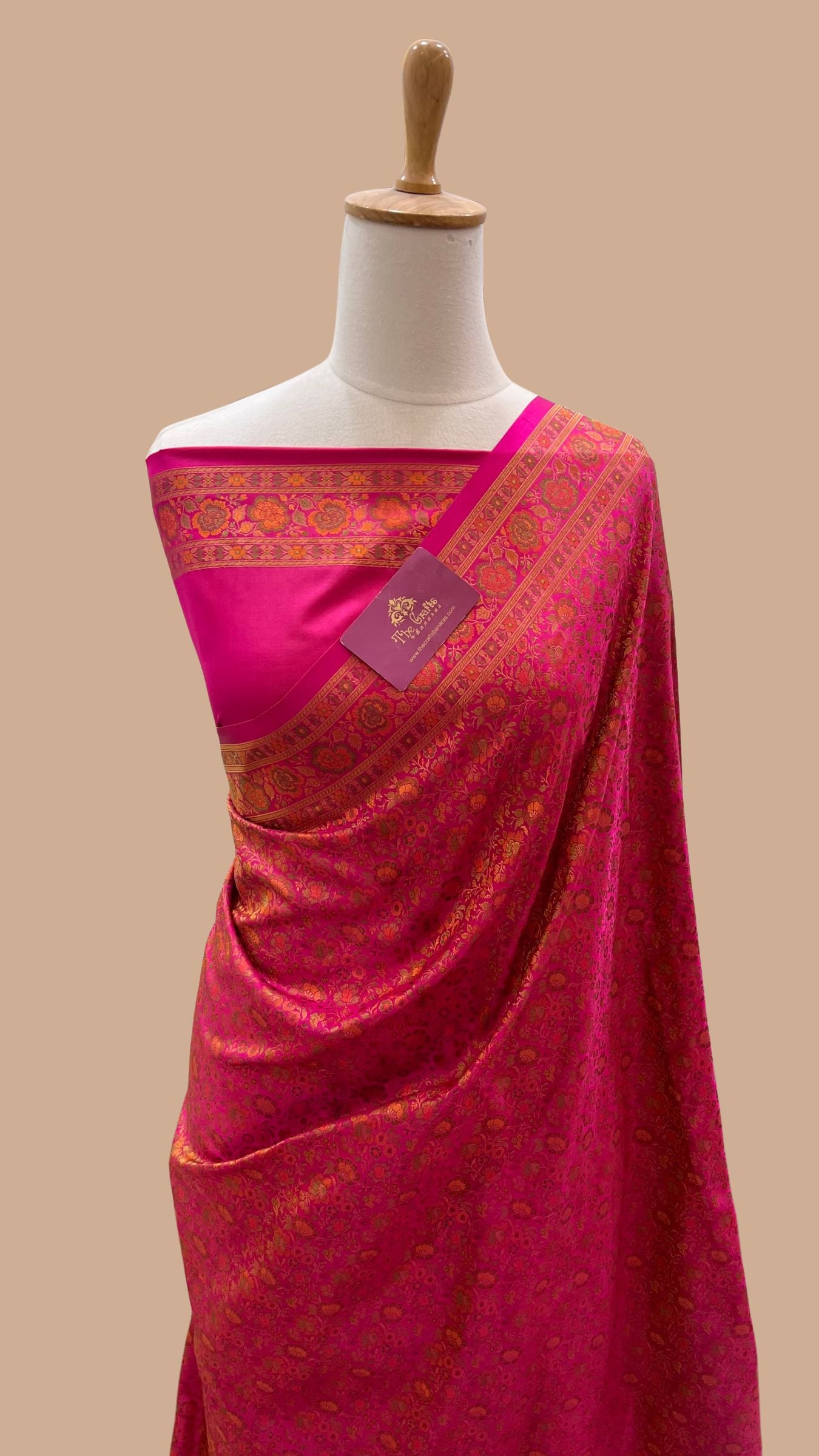 Pure Soft Katan Jamawar Silk Handloom Banarasi Saree
