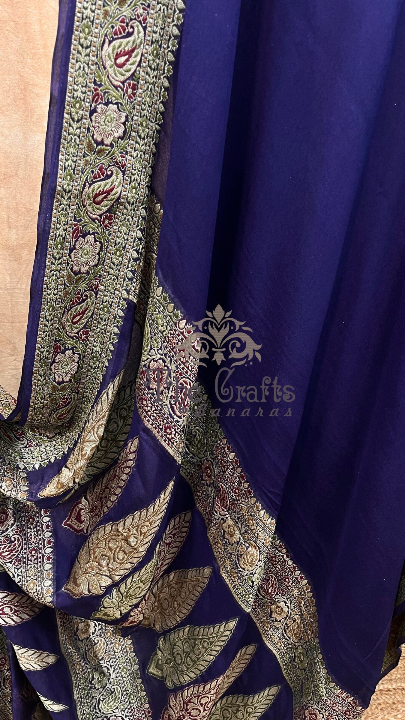 Pure Khaddi Chiffon Banarasi Saree