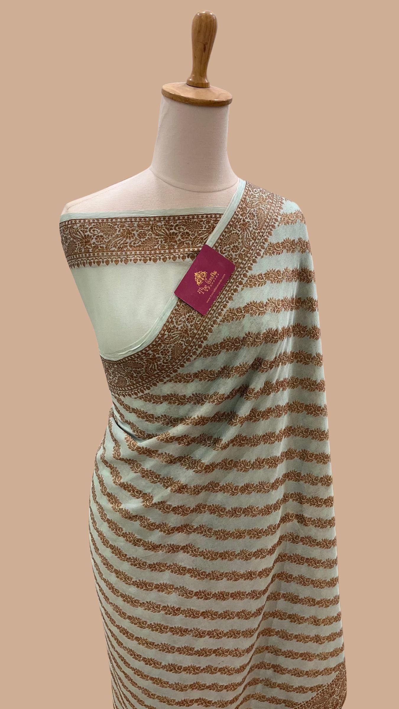 Pure Khaddi Chiffon Banarasi Saree