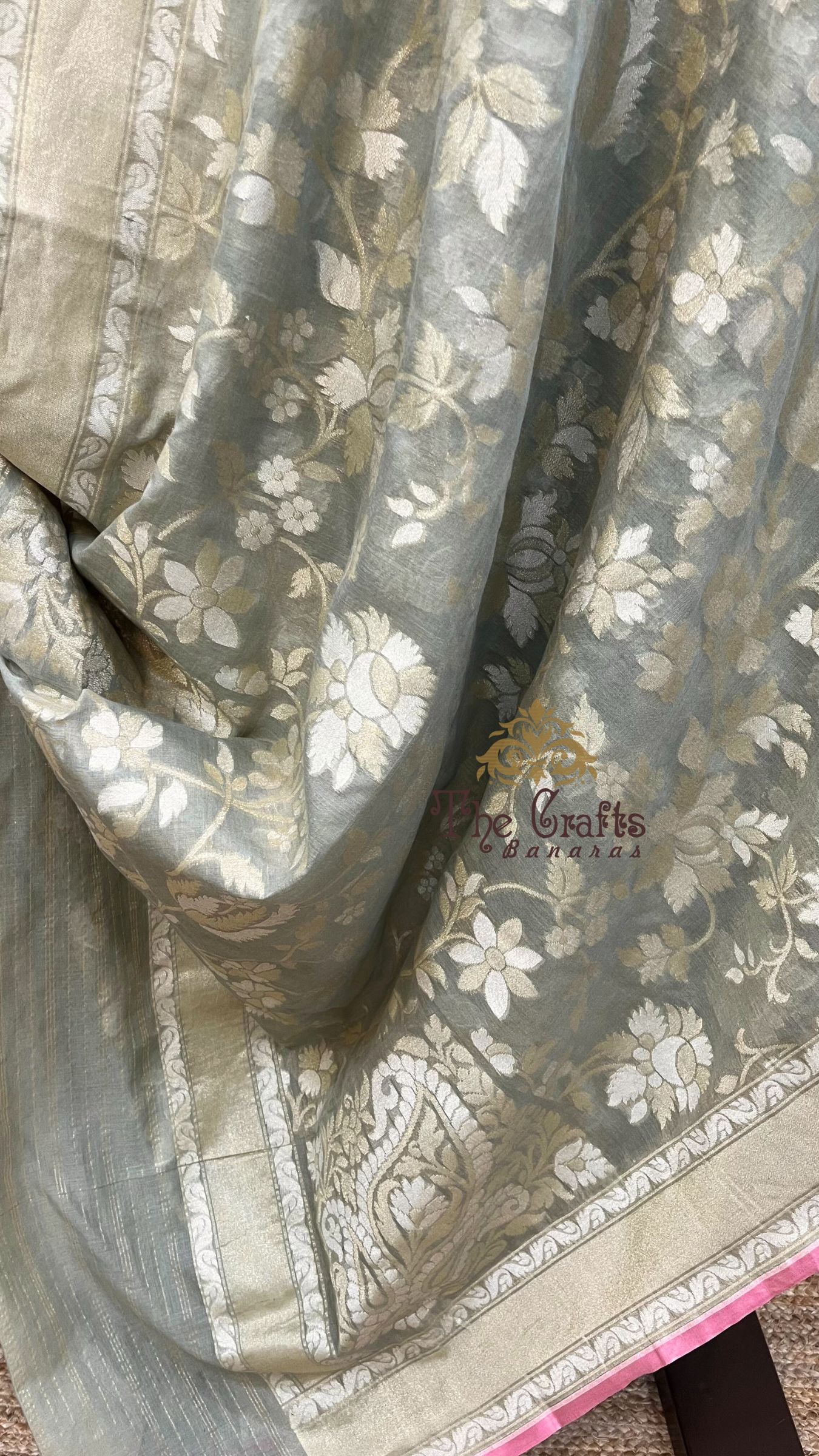 Pure Ektara Cotton Jamdani Banarasi Saree - Alfi
