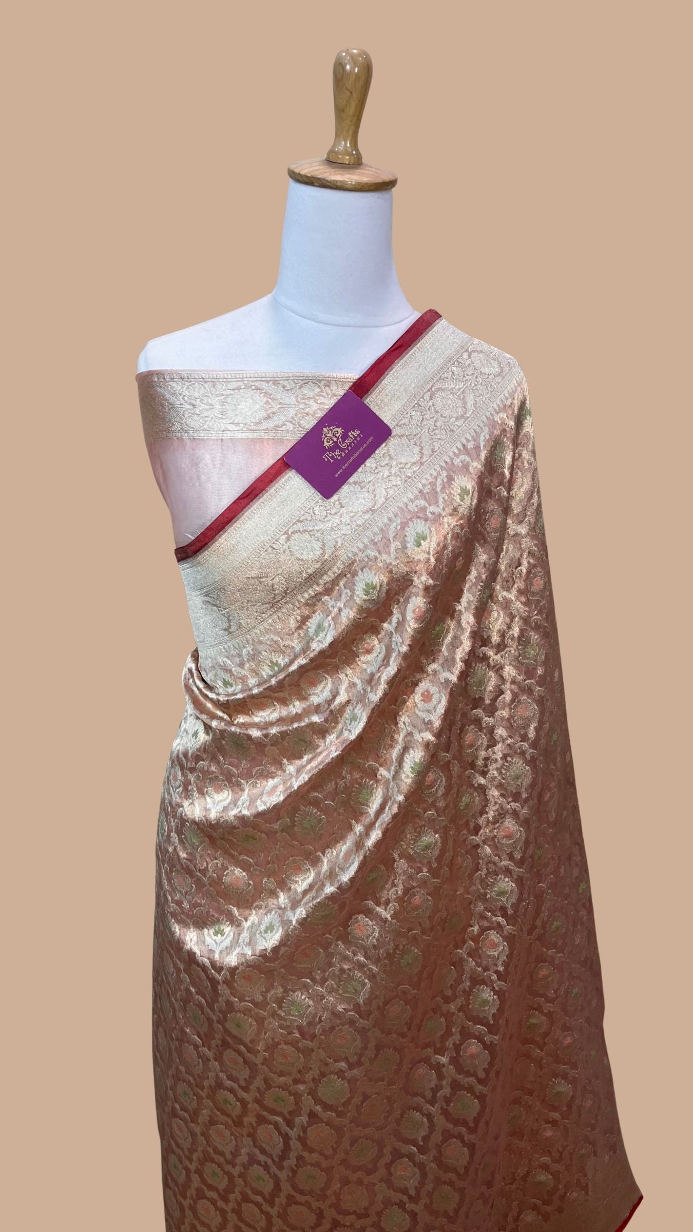 Pure Tissue Silk Handloom Banarasi Saree - Reshmi Zari