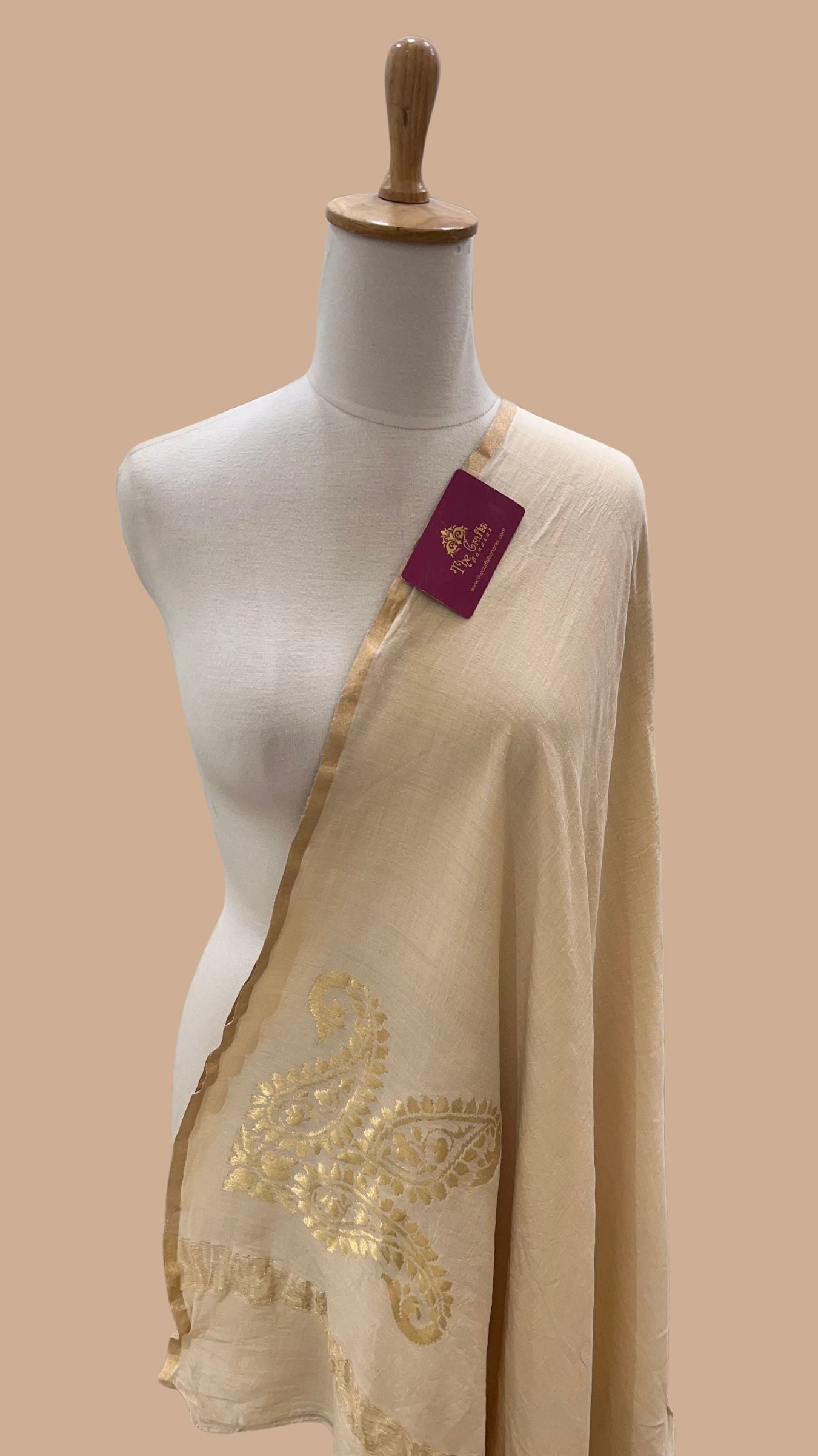 Pure Moonga Silk Banarasi Handloom Dupatta