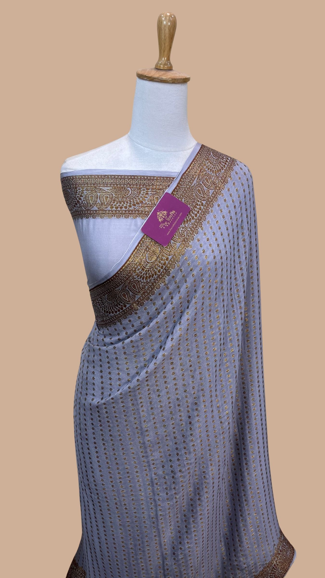 Pure Khaddi Chiffon Banarasi Saree
