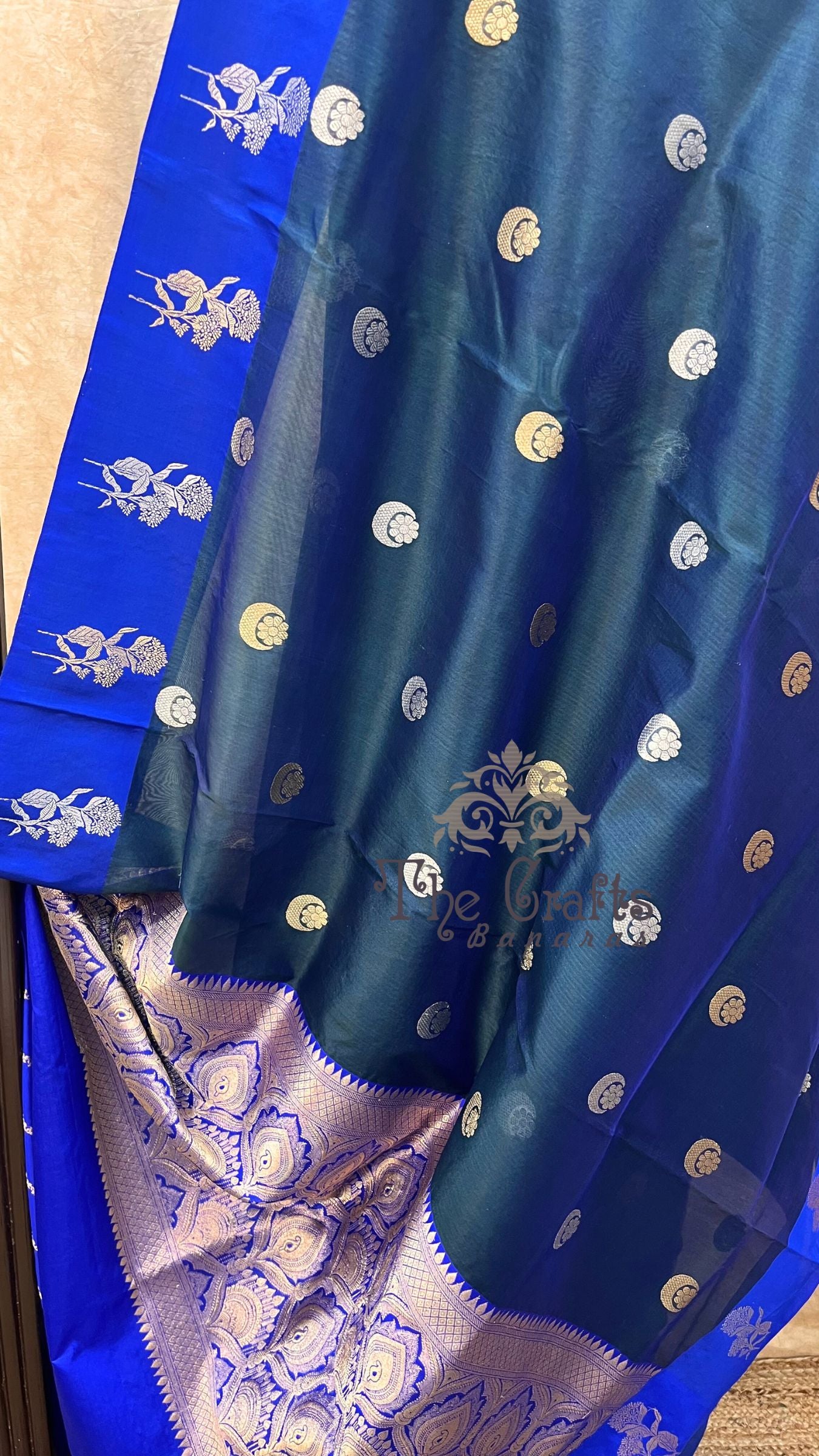 Pure Kora Silk Handloom Banarasi Saree - with sona rupa kadhua motifs