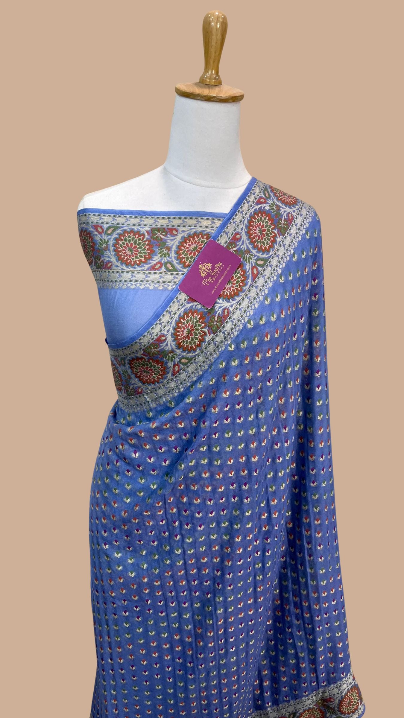 Pure Khaddi Chiffon Banarasi Saree