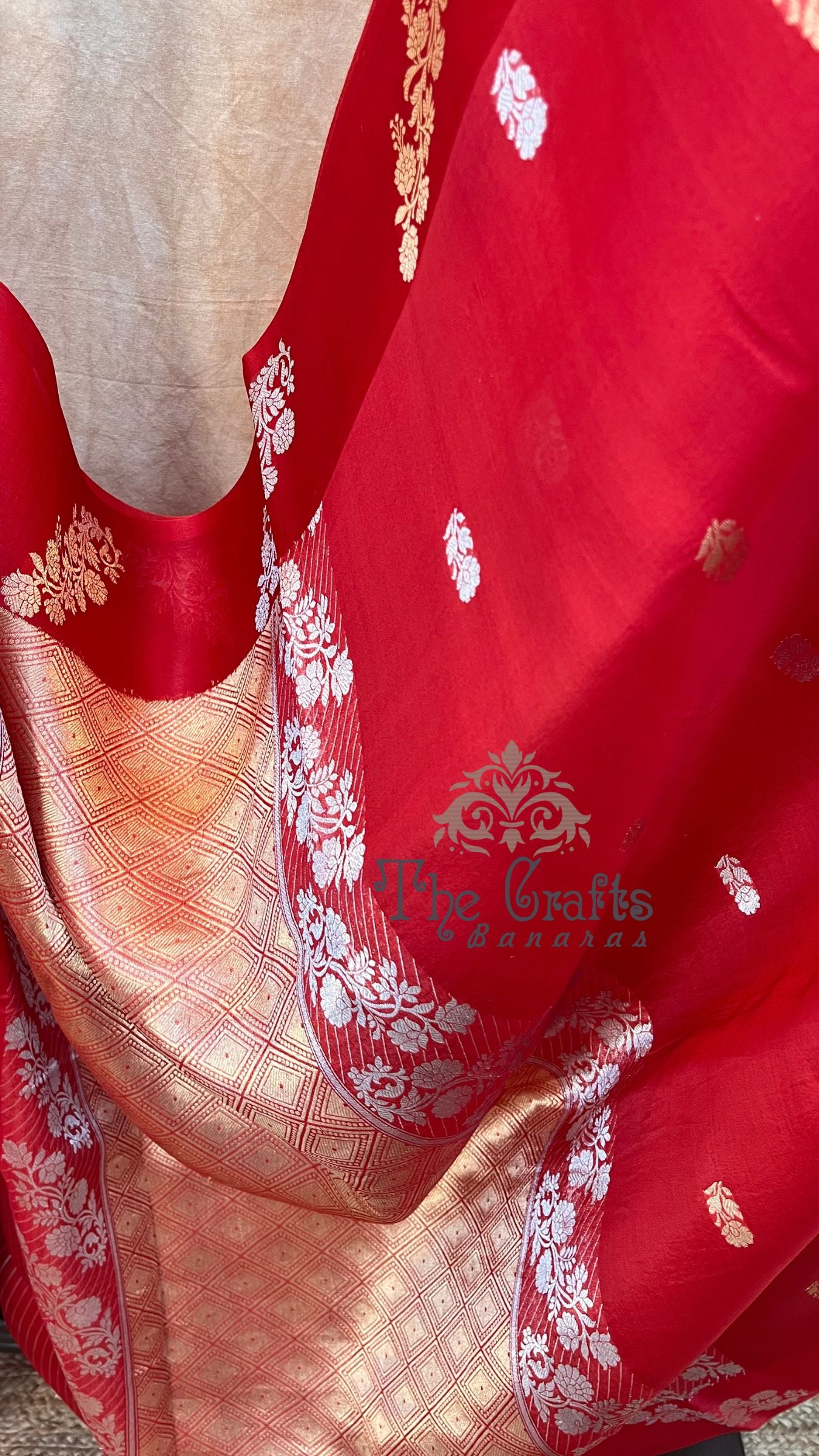 Pure Kora Silk Handloom Banarasi Saree